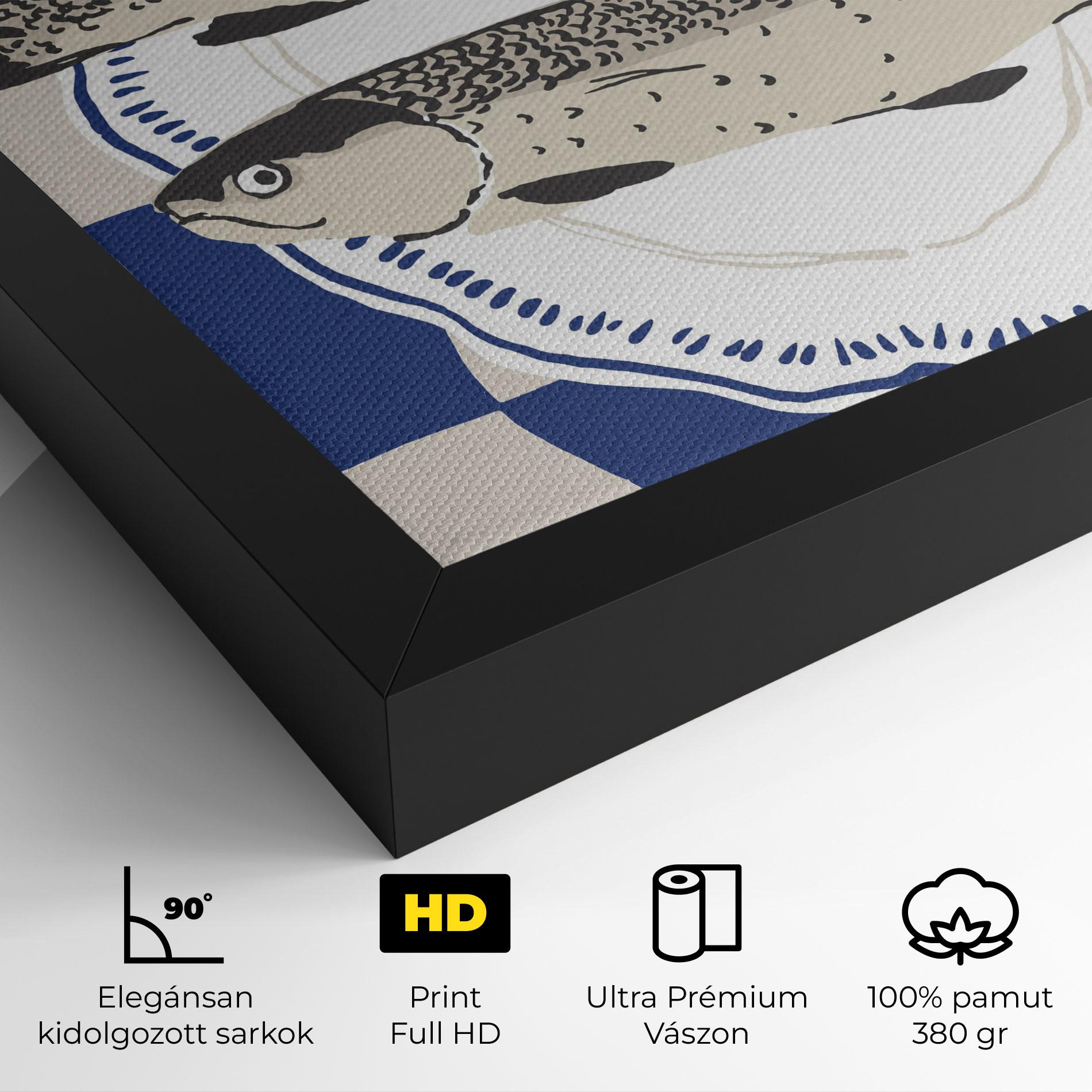Vászonkép Food Fish mockup 4
