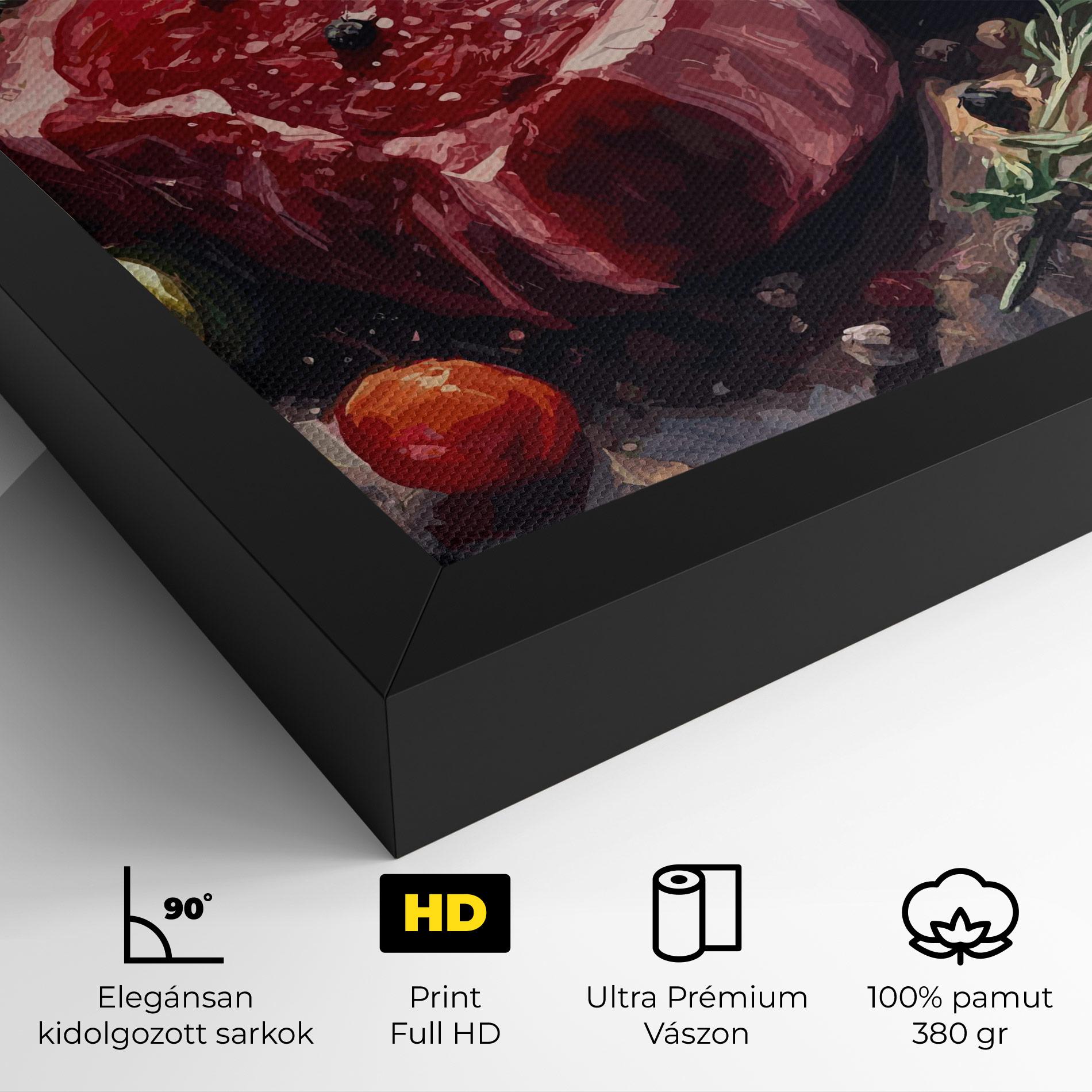 Vászonkép Meat With Tomatoes mockup 4