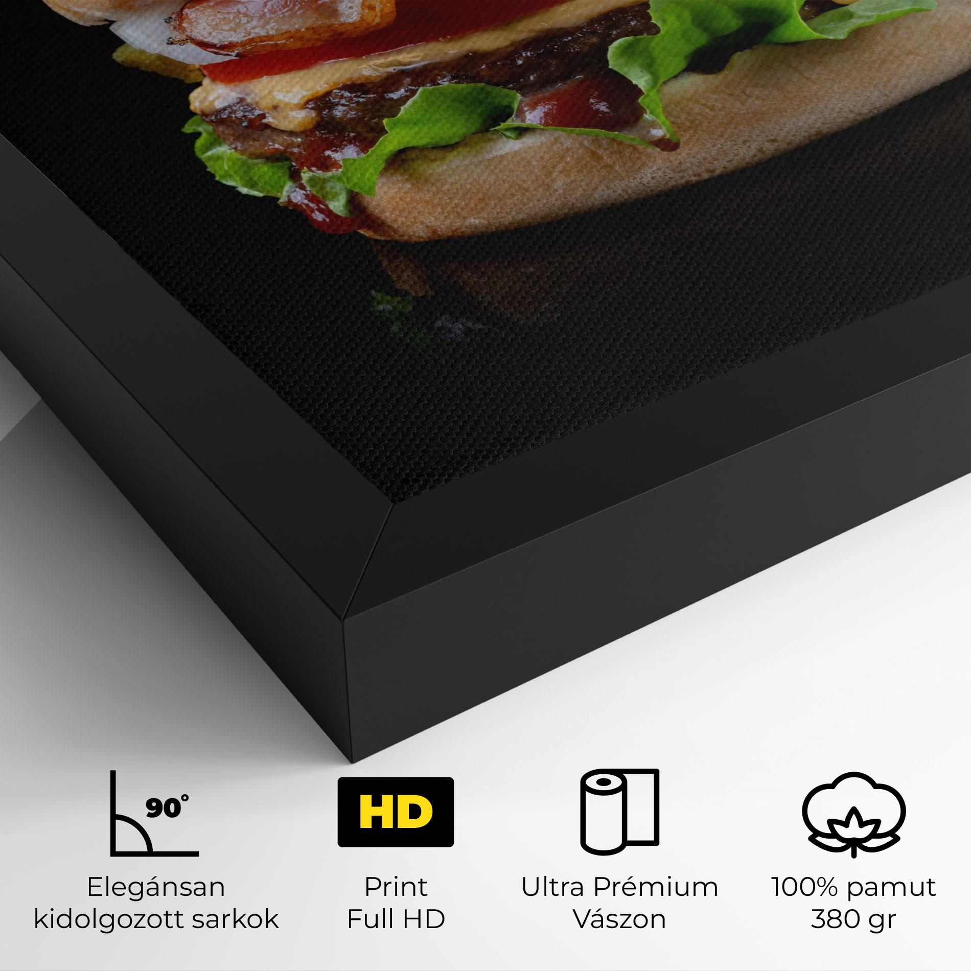 Vászonkép Yumm Hamburger mockup 4