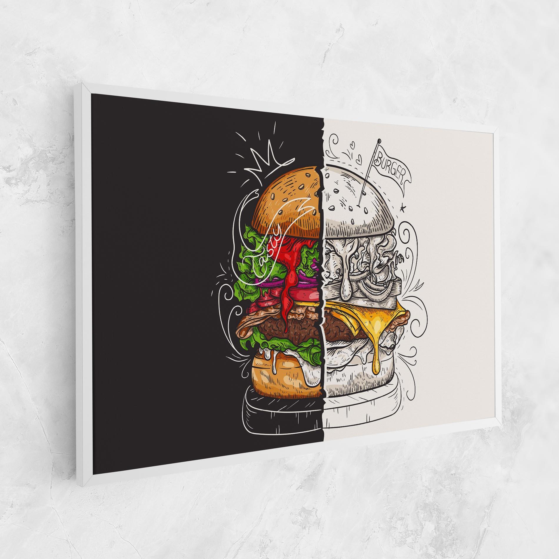Vászonkép Burger Art mockup 1