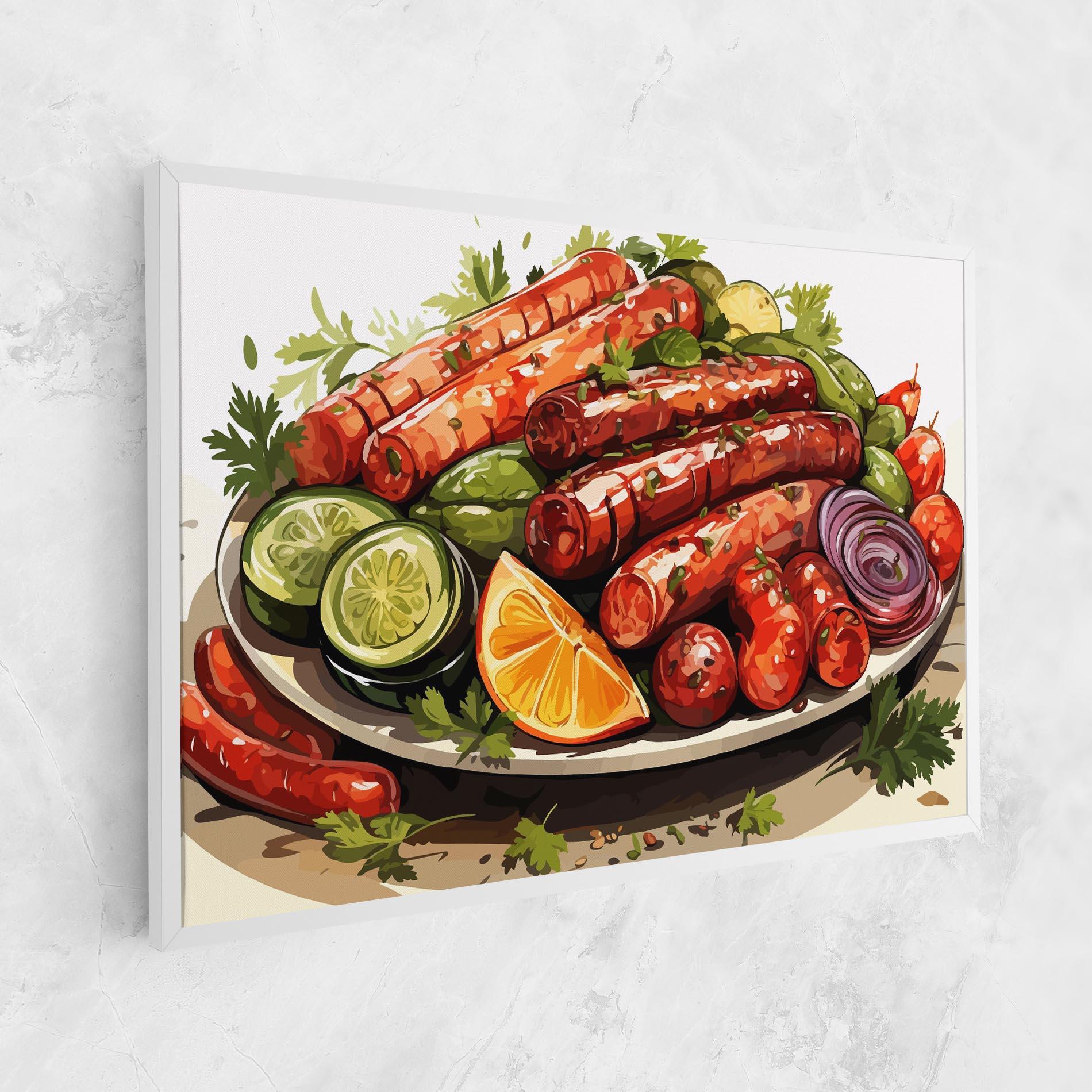 Vászonkép Tasty Sousages mockup 1