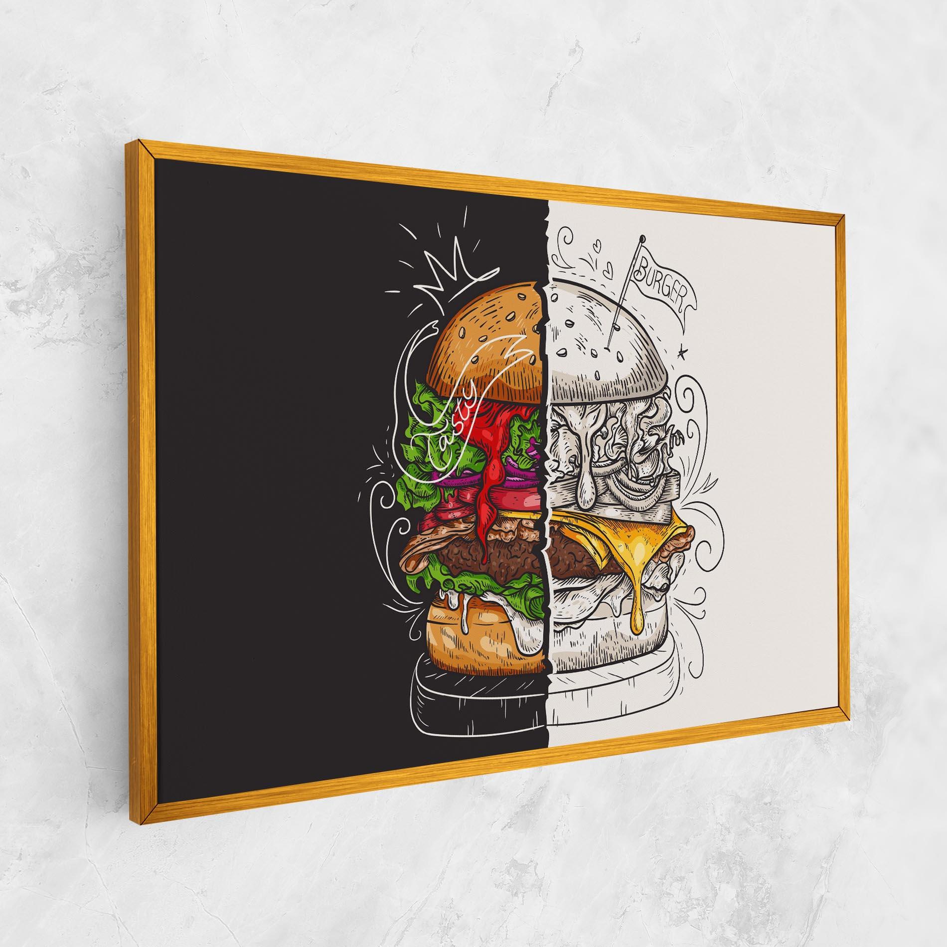 Vászonkép Burger Art mockup 1