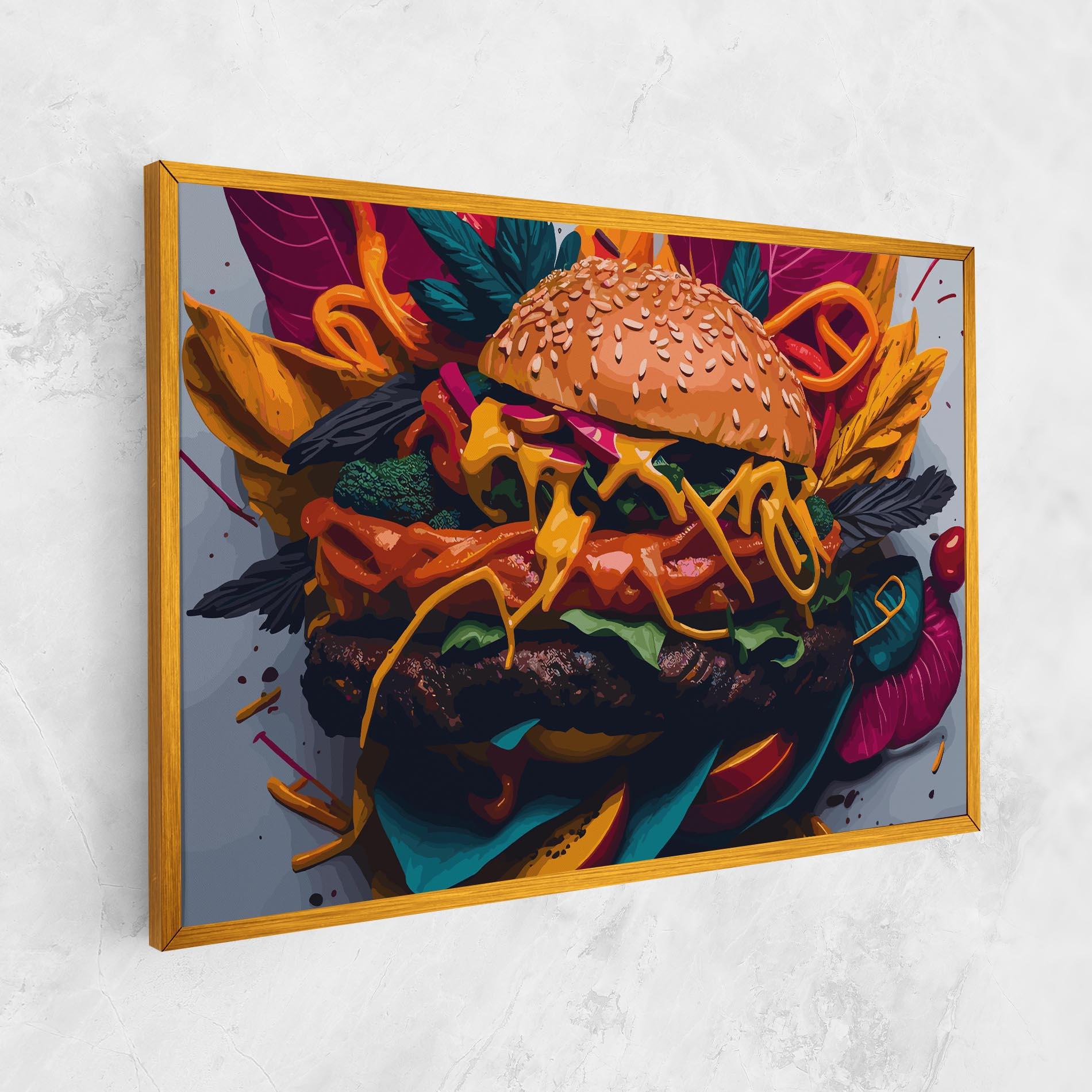 Vászonkép Burger Mustard mockup 1