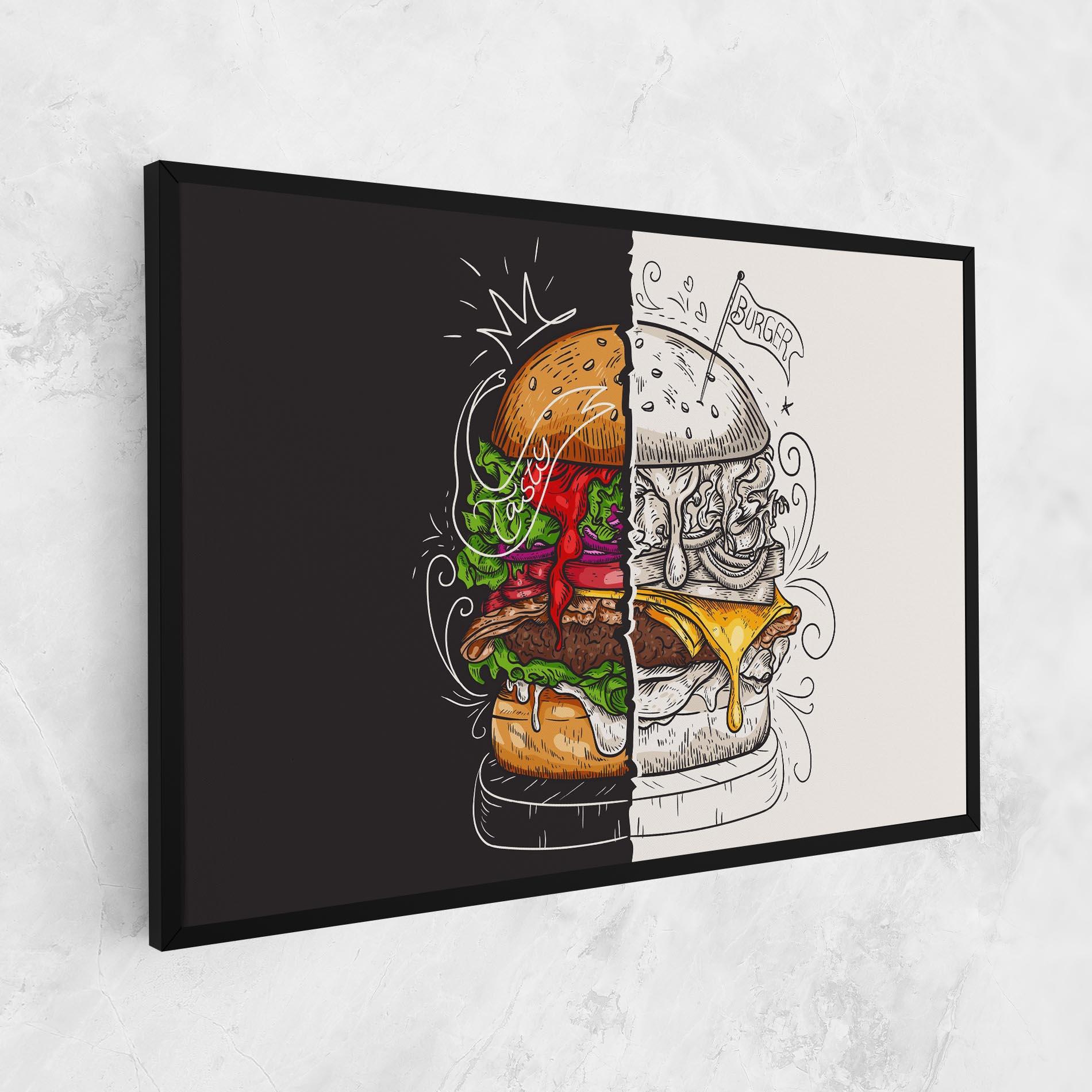 Vászonkép Burger Art mockup 1