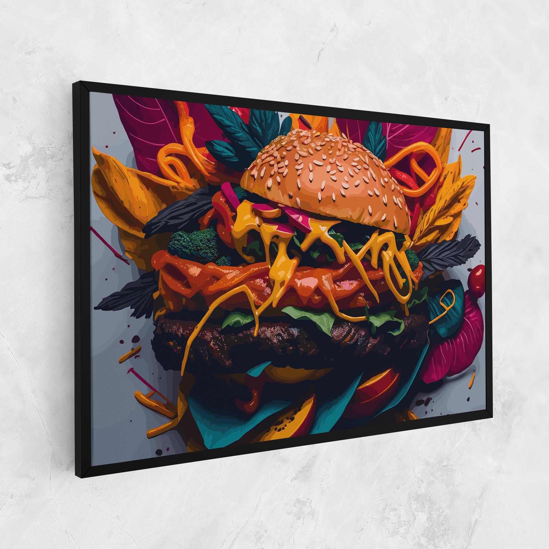 Vászonkép Burger Mustard mockup 1