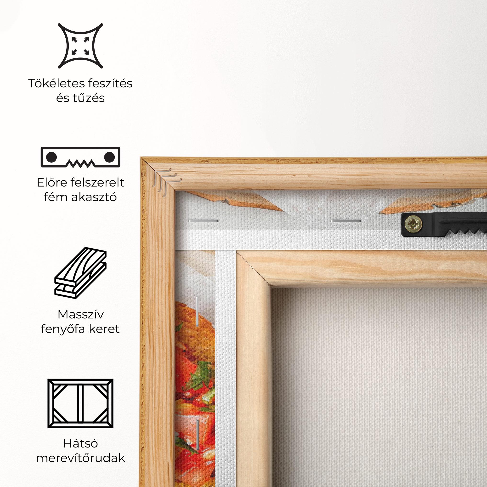 Vászonkép Tomatoes On Bread mockup 5