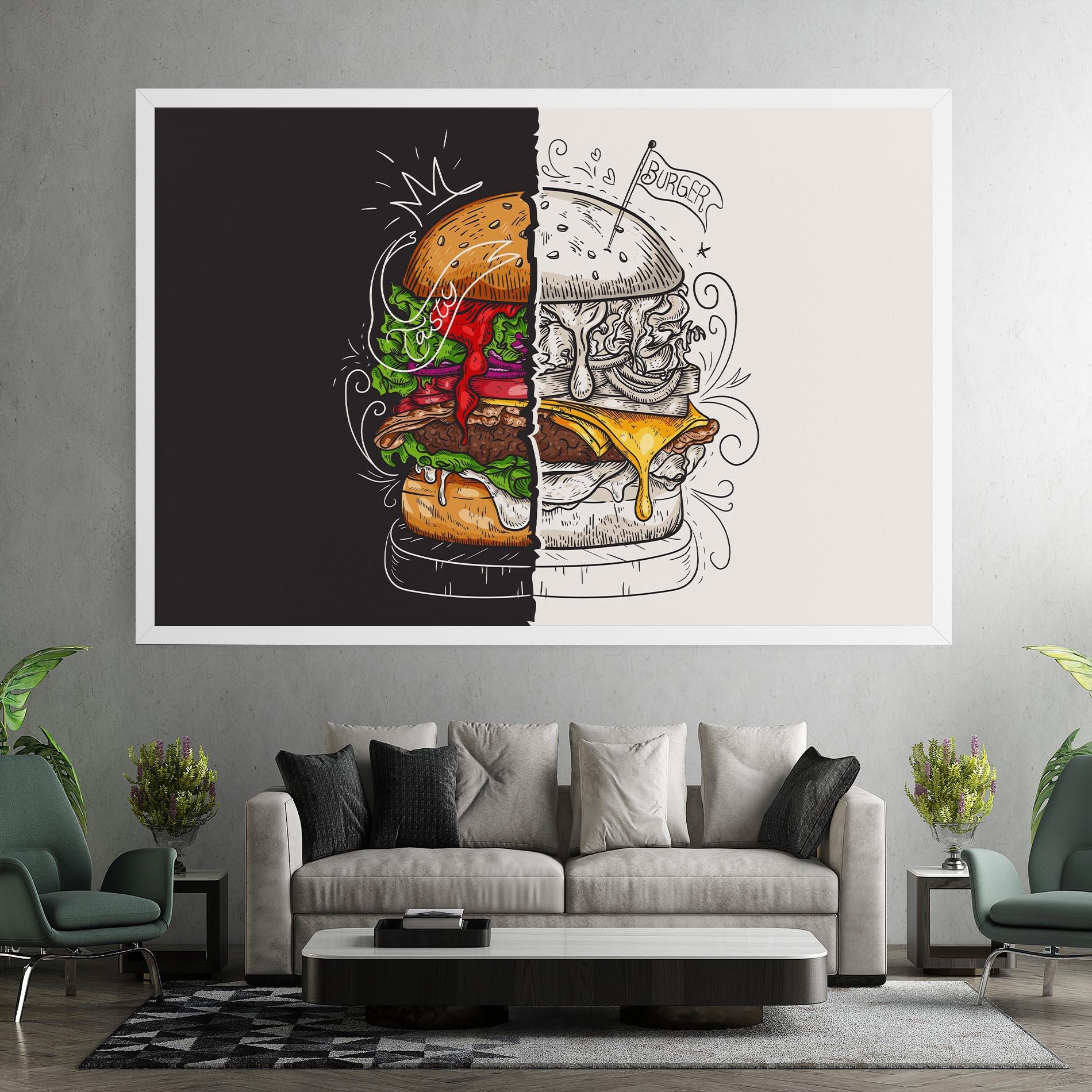 Vászonkép Burger Art mockup 7