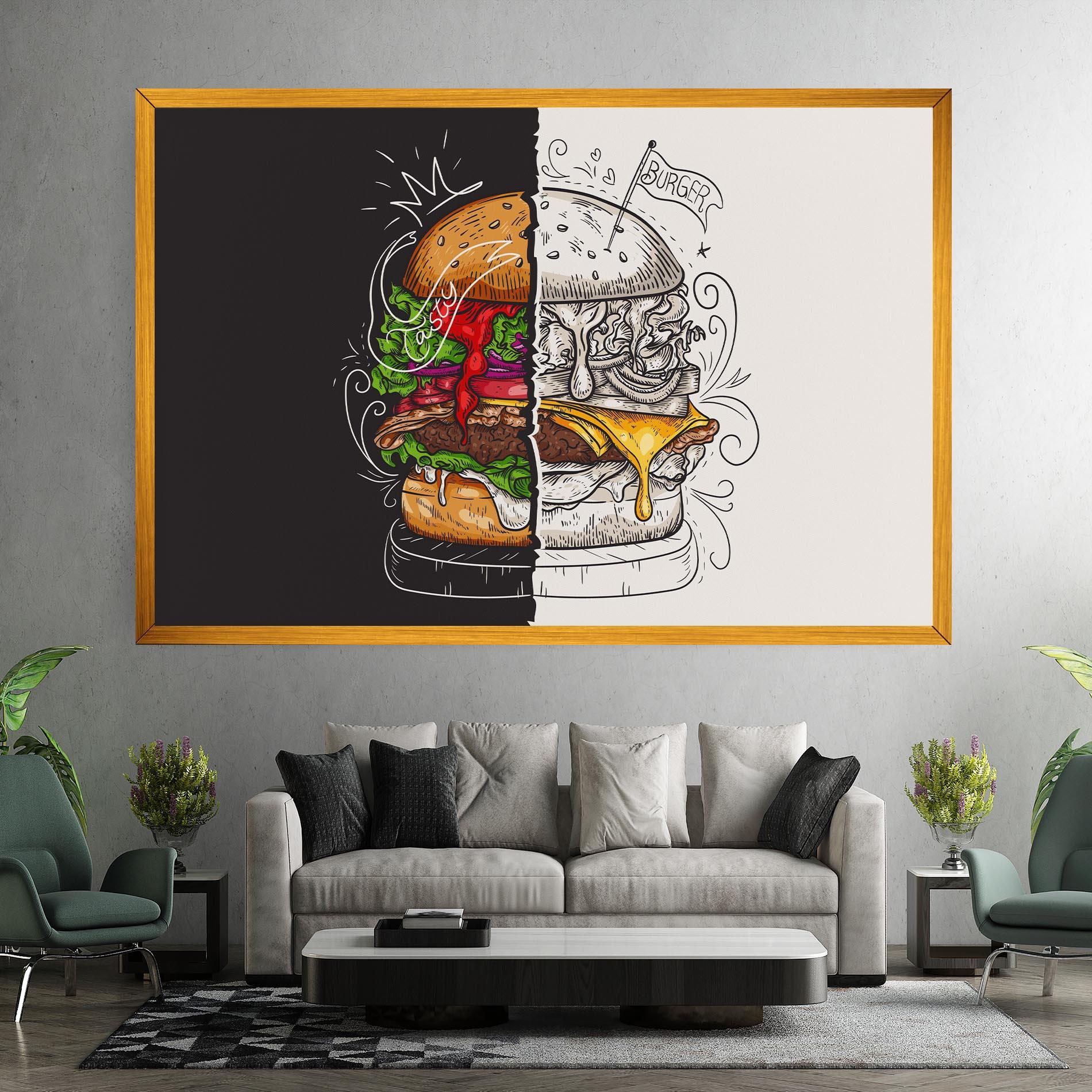 Vászonkép Burger Art mockup 7