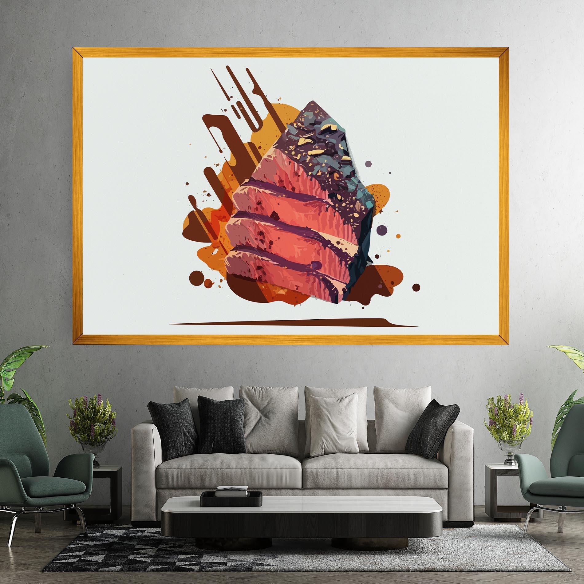 Vászonkép Meat Floating mockup 7