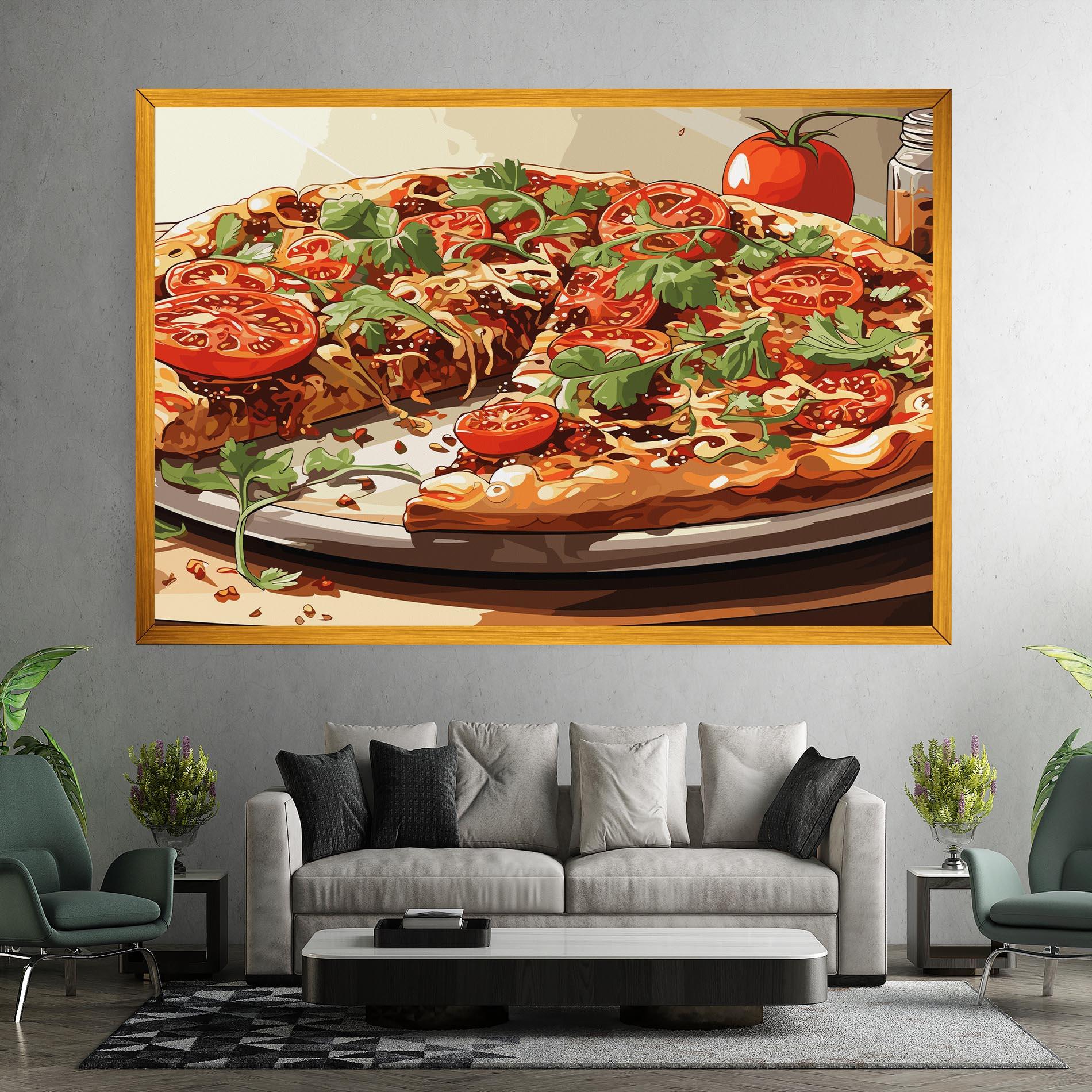 Vászonkép Pizza View mockup 7