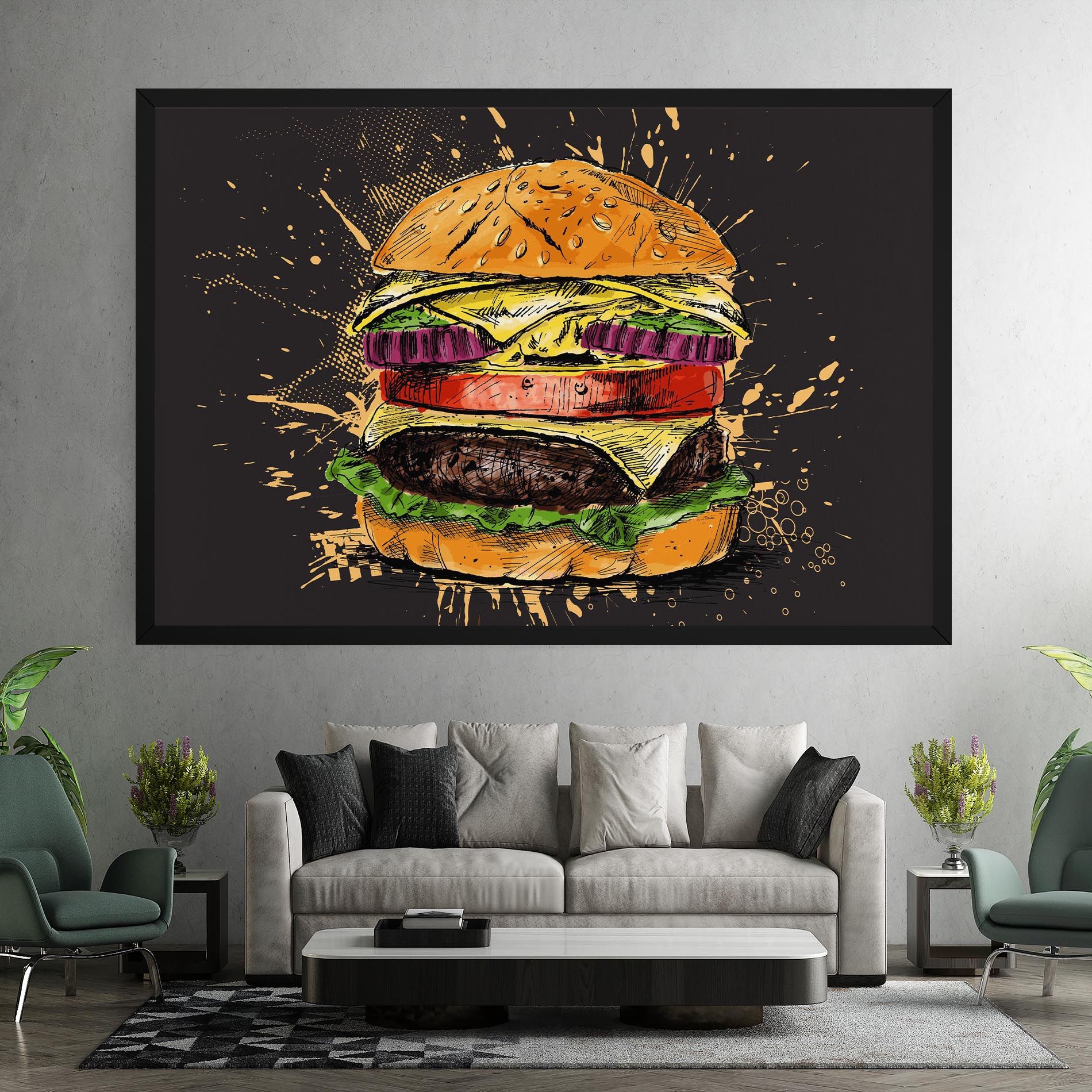 Burger Drawing mockup 7