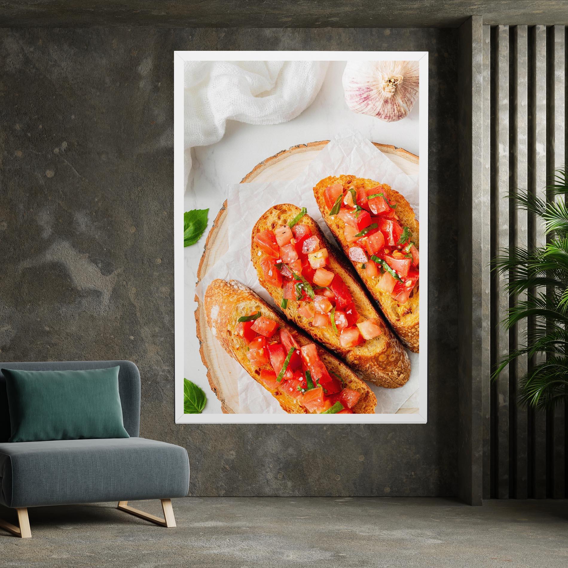 Vászonkép Tomatoes On Bread mockup 7