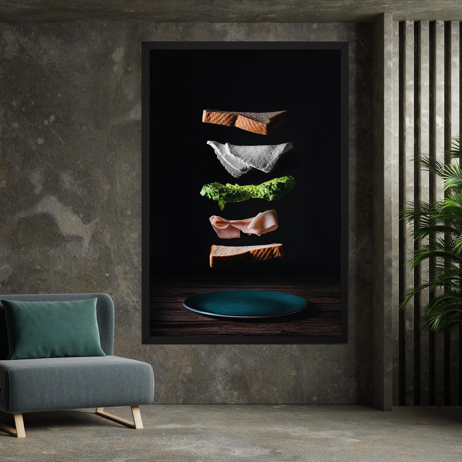 Vászonkép Floating Sandwich mockup 7