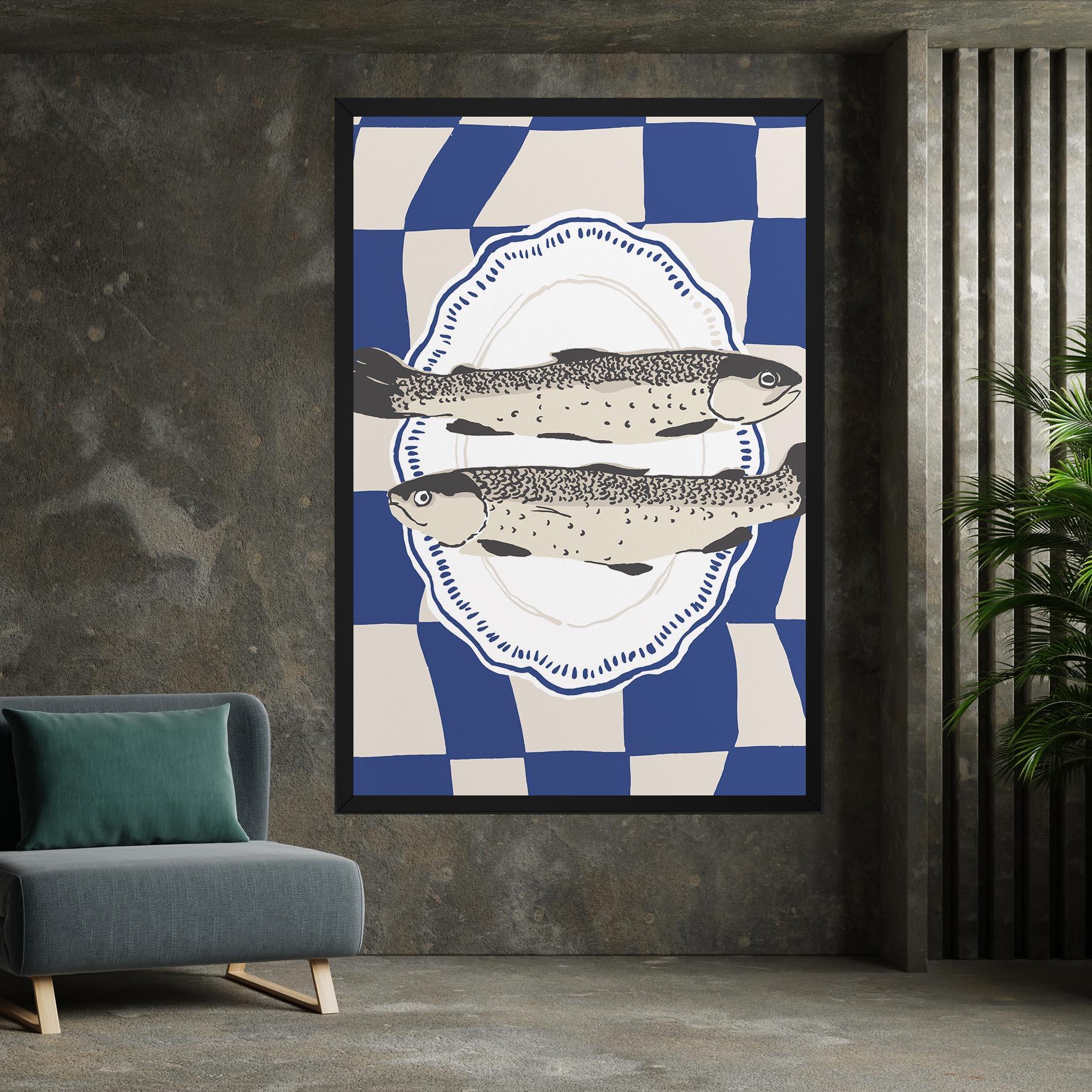 Vászonkép Food Fish mockup 7