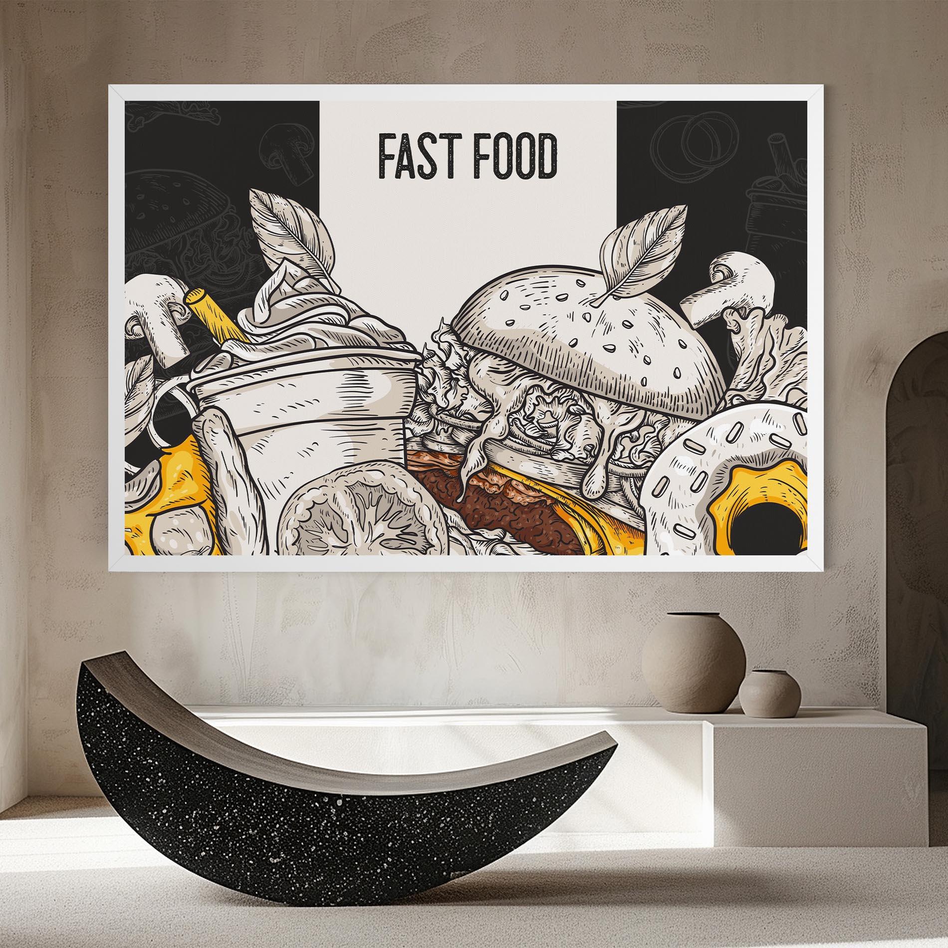 Vászonkép Fast Food mockup 8
