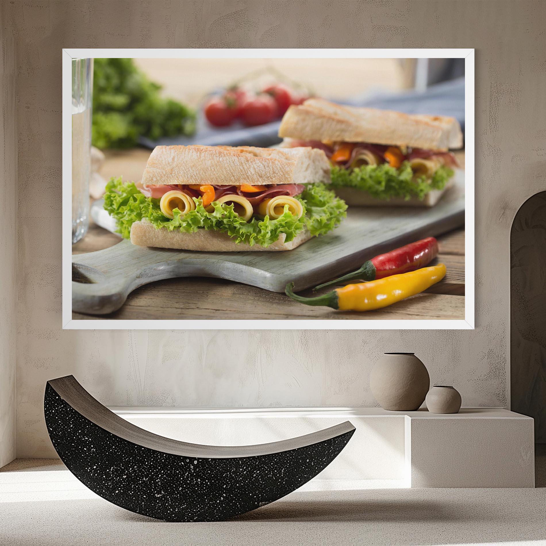 Vászonkép Yum Sandwich mockup 8