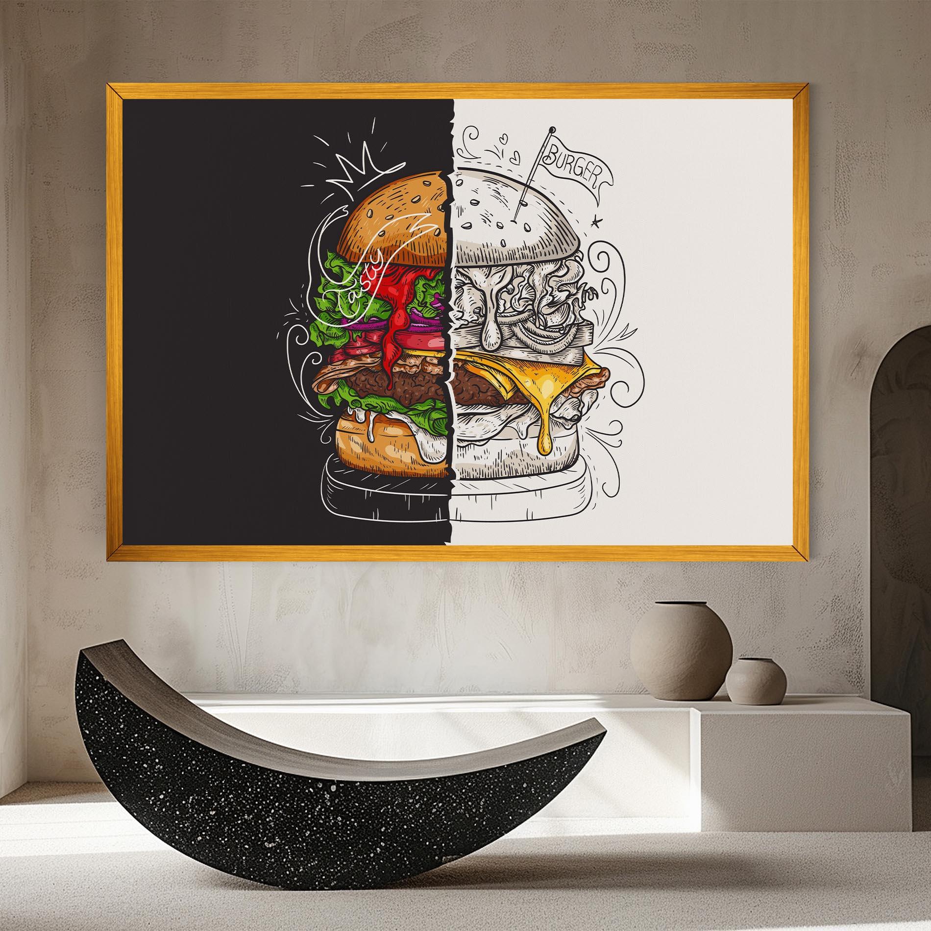 Vászonkép Burger Art mockup 8