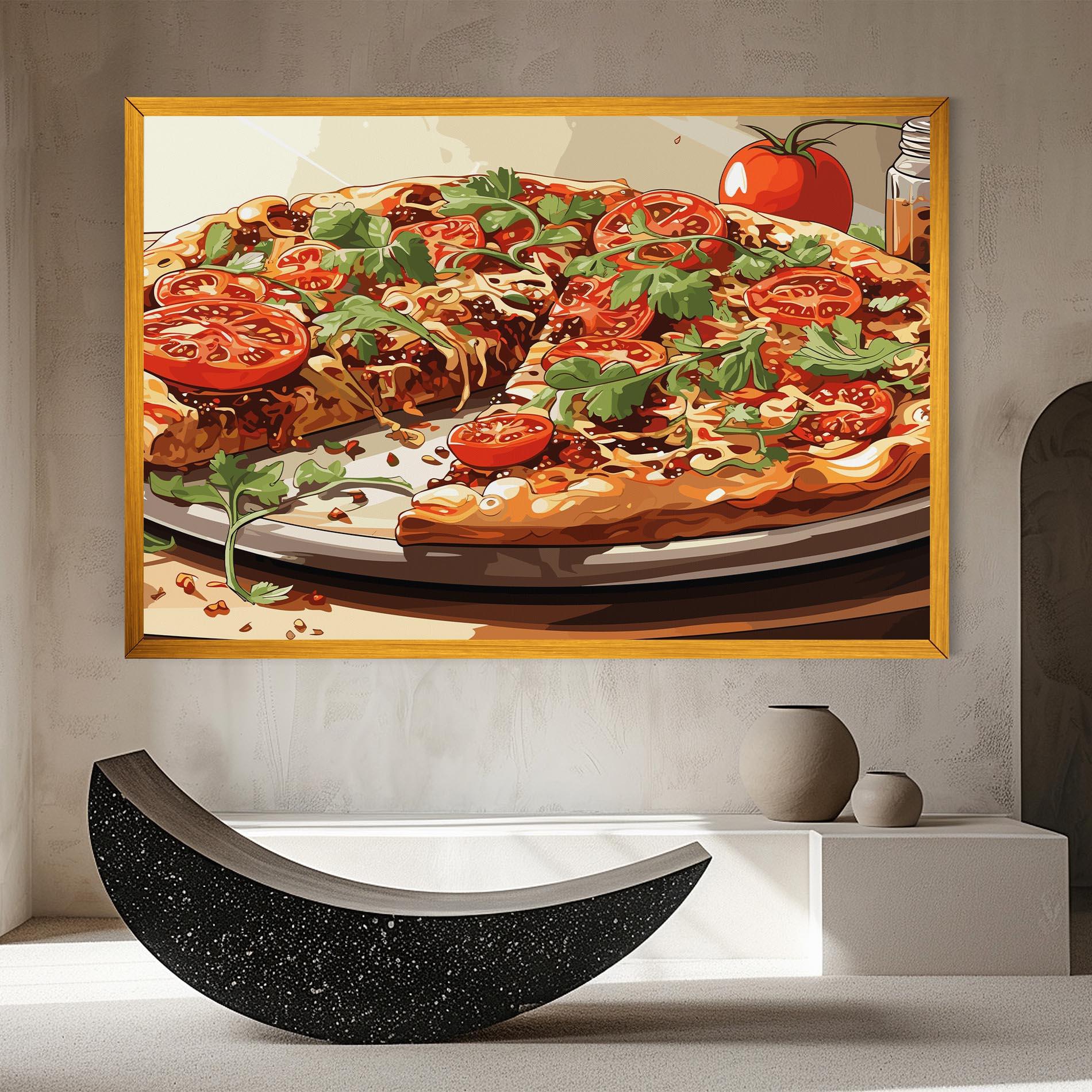 Vászonkép Pizza View mockup 8