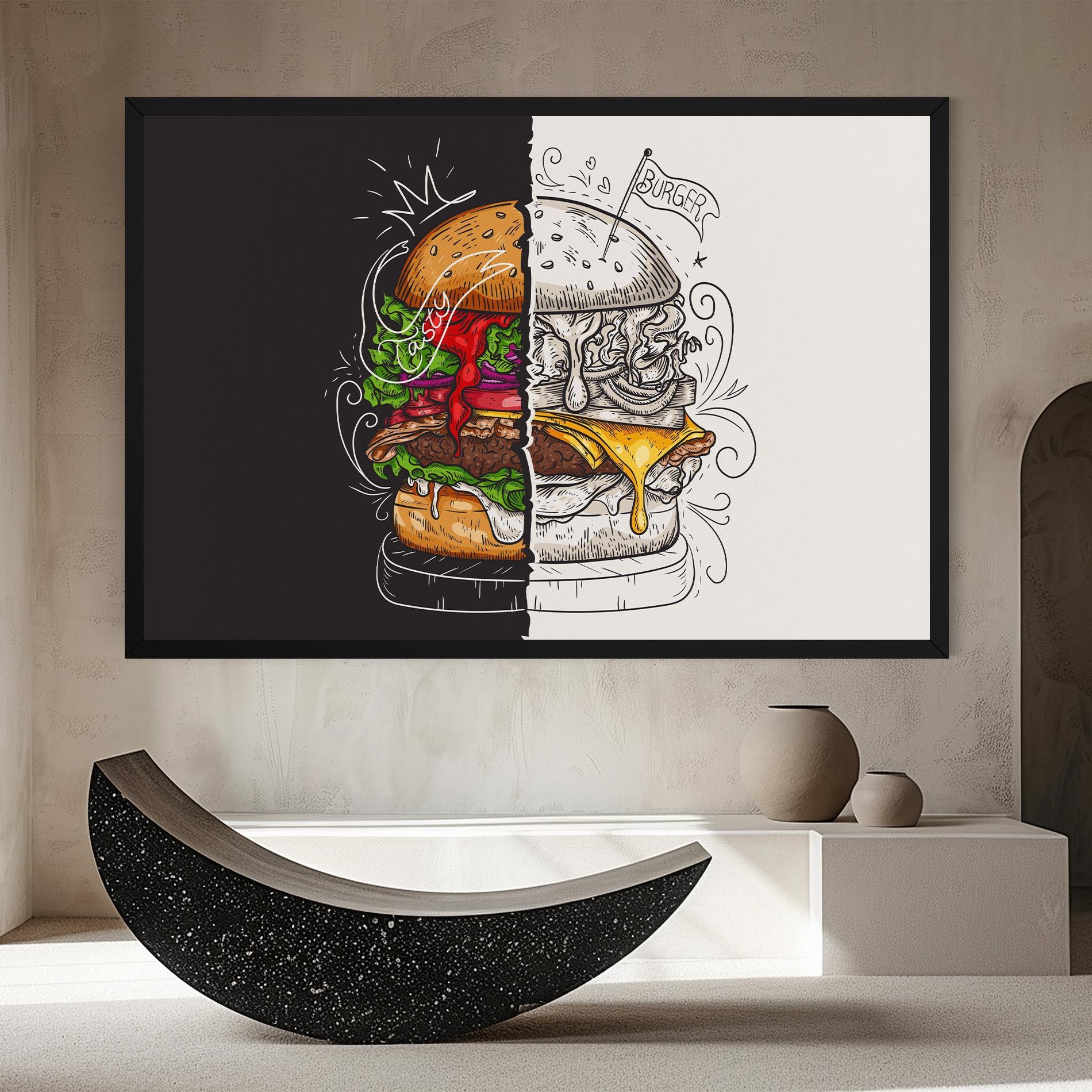Vászonkép Burger Art mockup 8