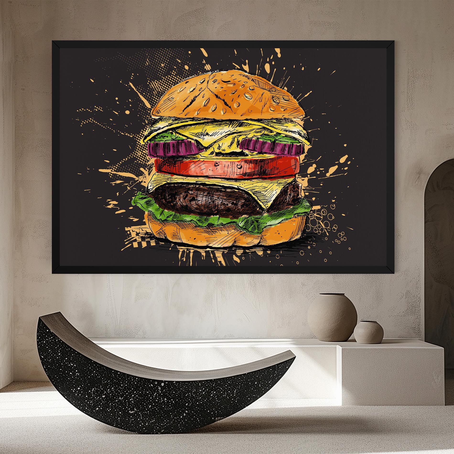 Burger Drawing mockup 8