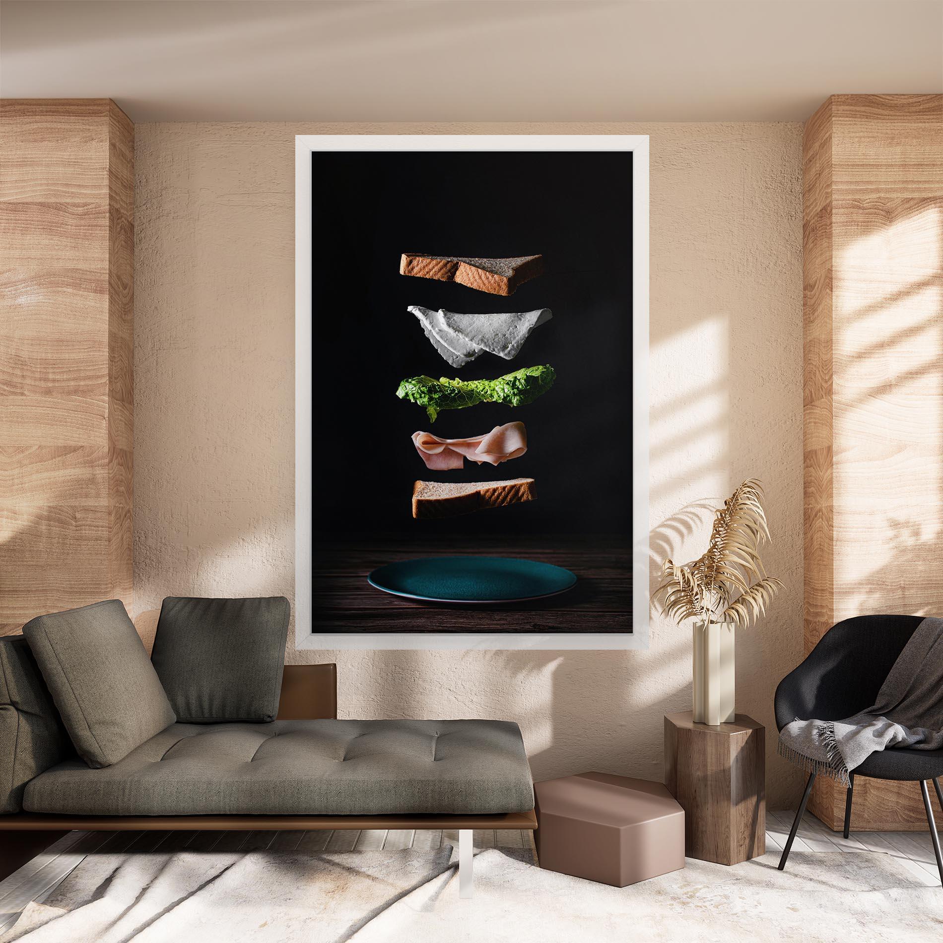 Vászonkép Floating Sandwich mockup 8