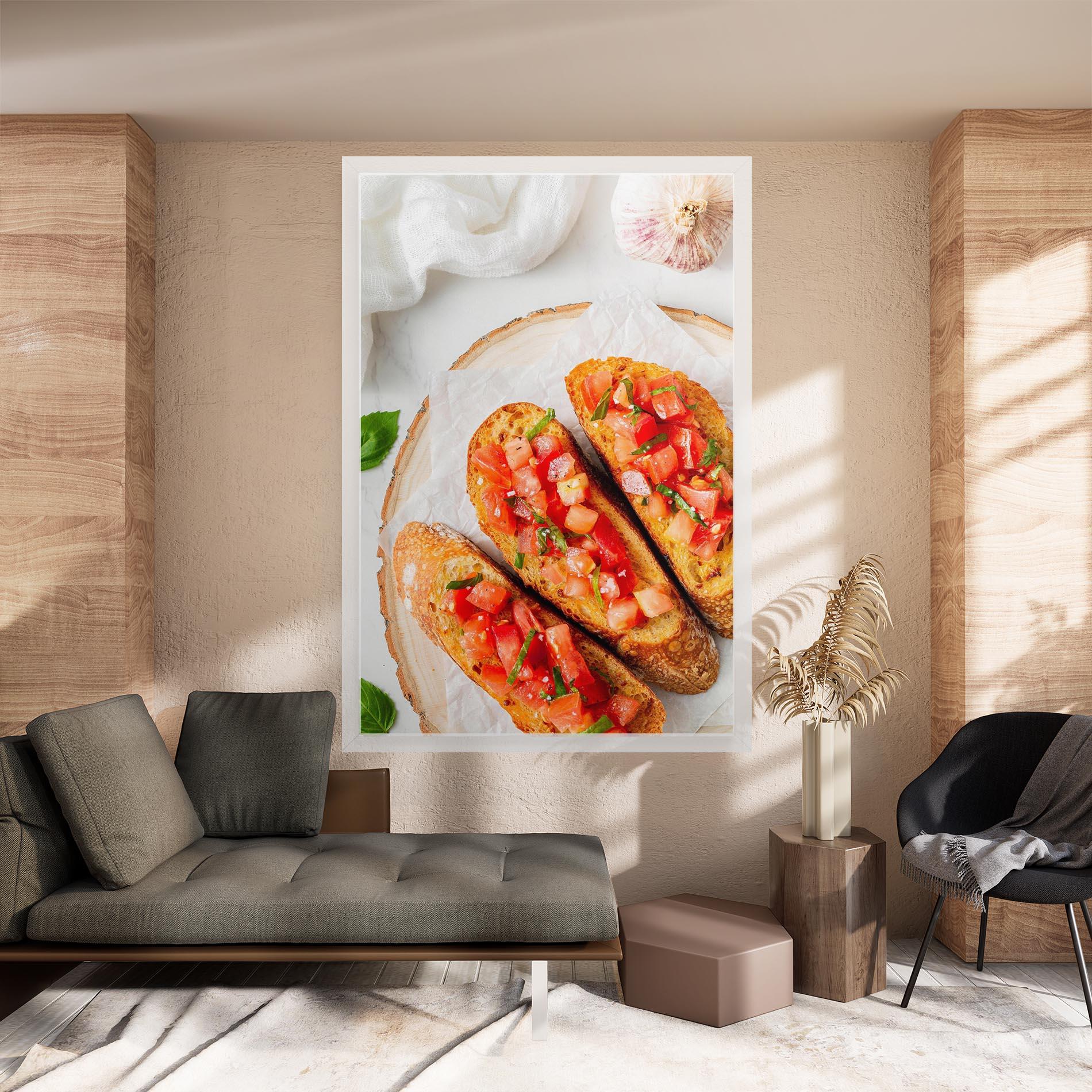 Vászonkép Tomatoes On Bread mockup 8