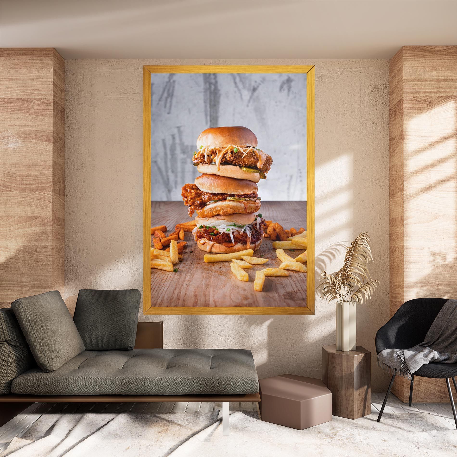 Triple Hamburger mockup 8
