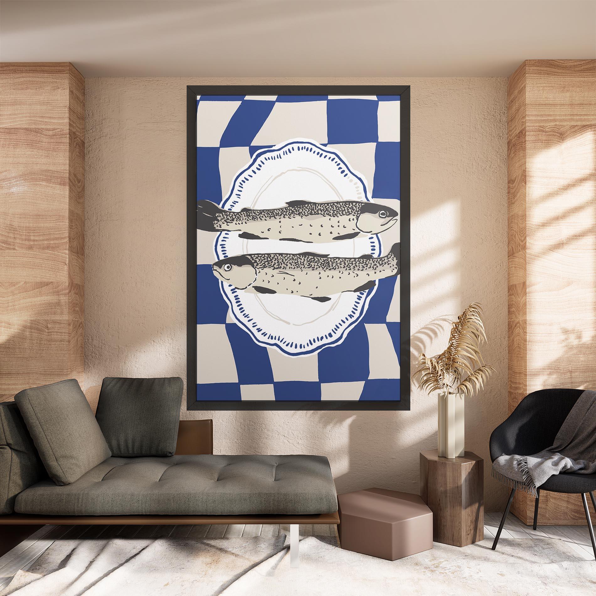 Vászonkép Food Fish mockup 8