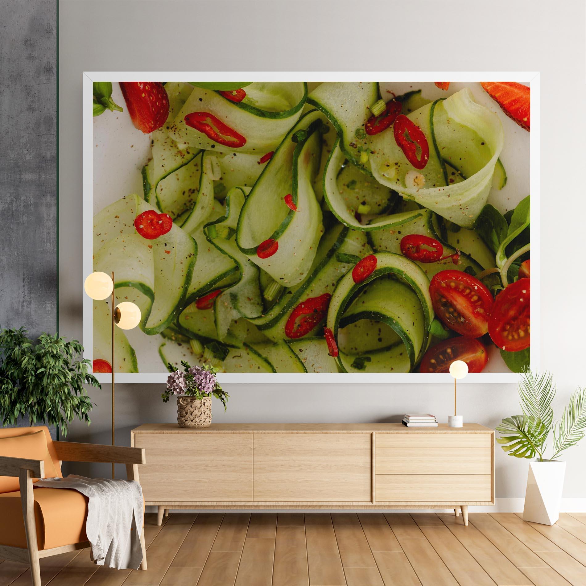 Vászonkép Cucumber Food mockup 9