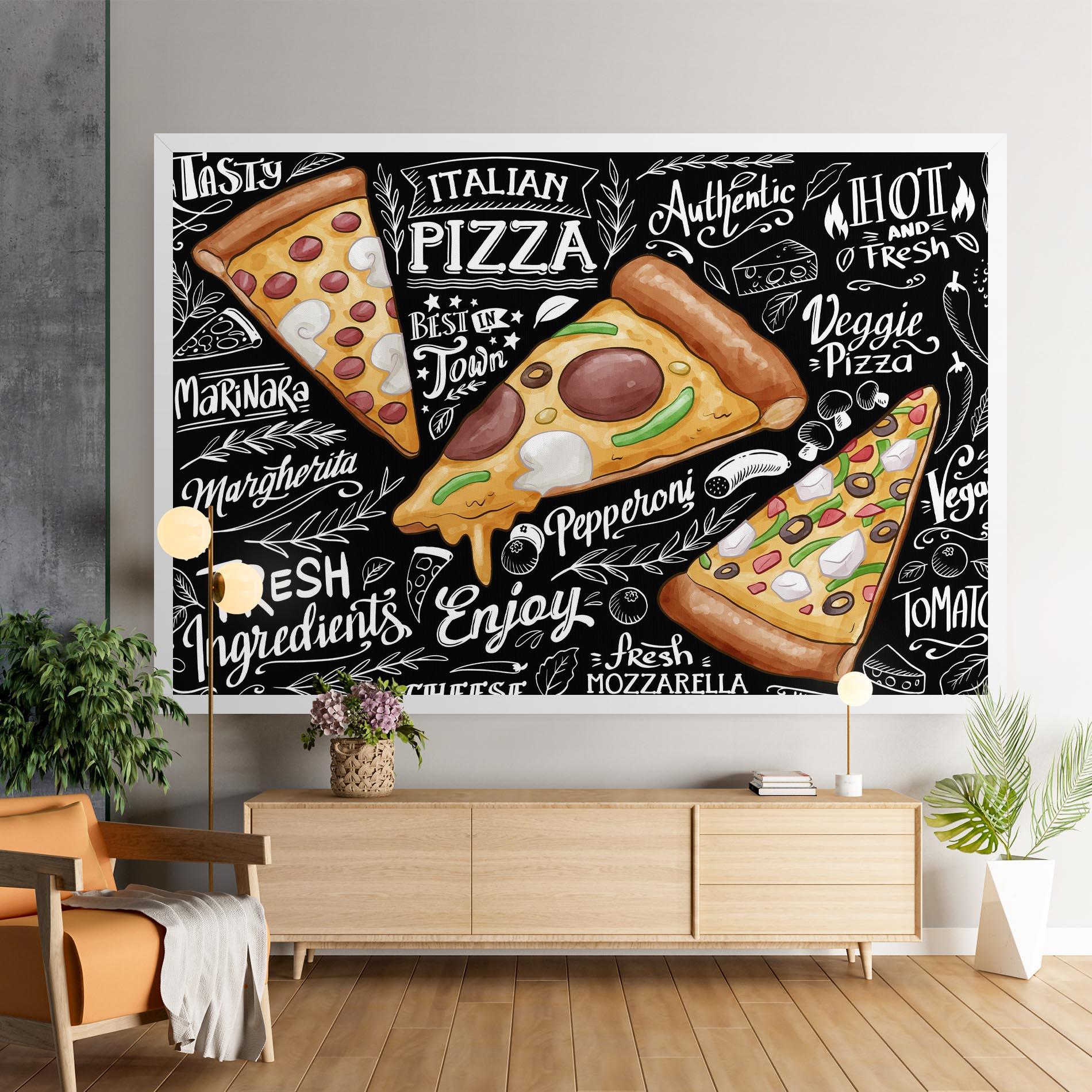 Vászonkép Enjoy Pizza mockup 9