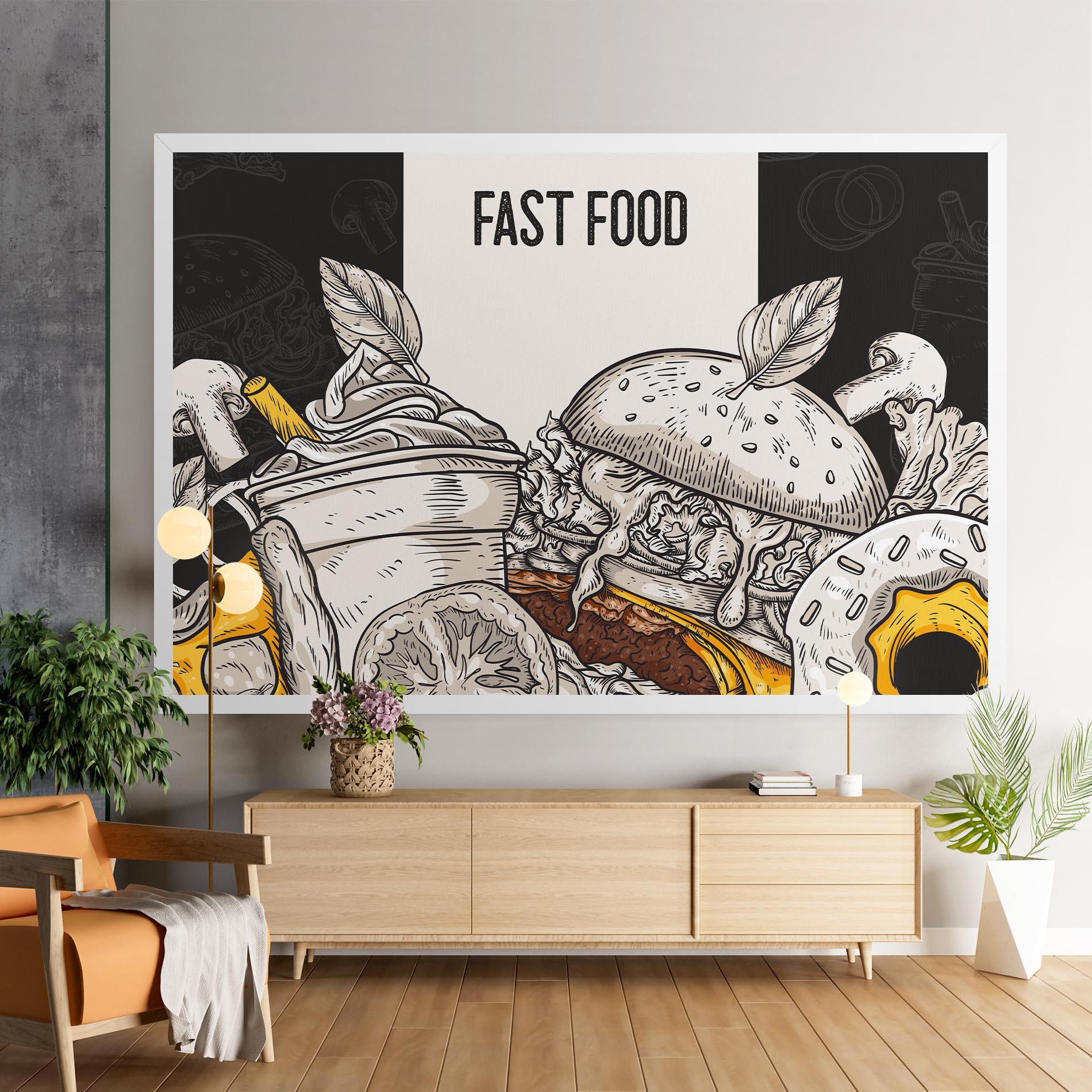 Vászonkép Fast Food mockup 9