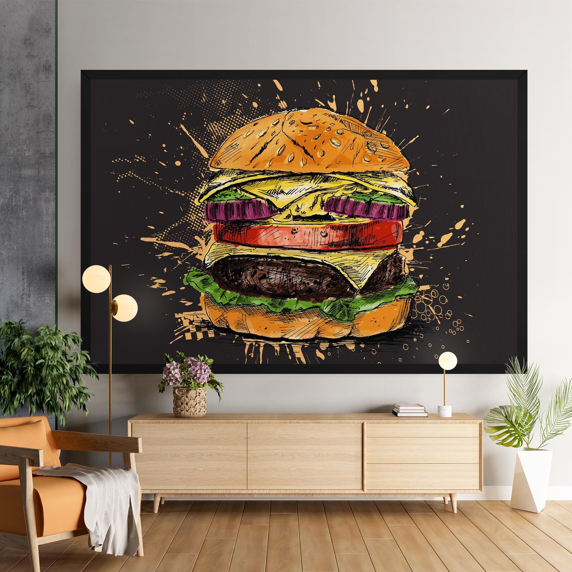 Burger Drawing mockup 9