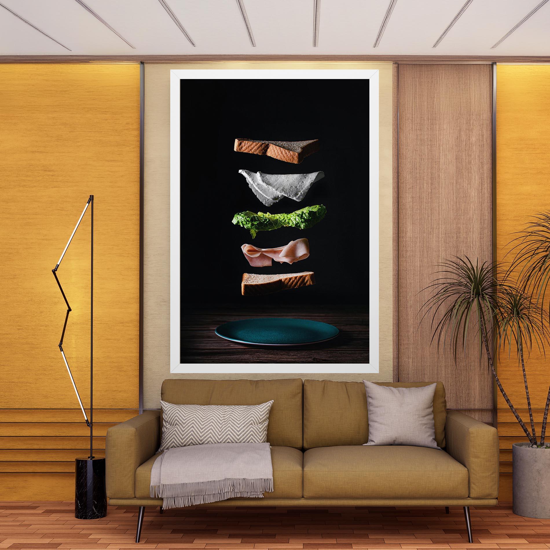 Vászonkép Floating Sandwich mockup 9