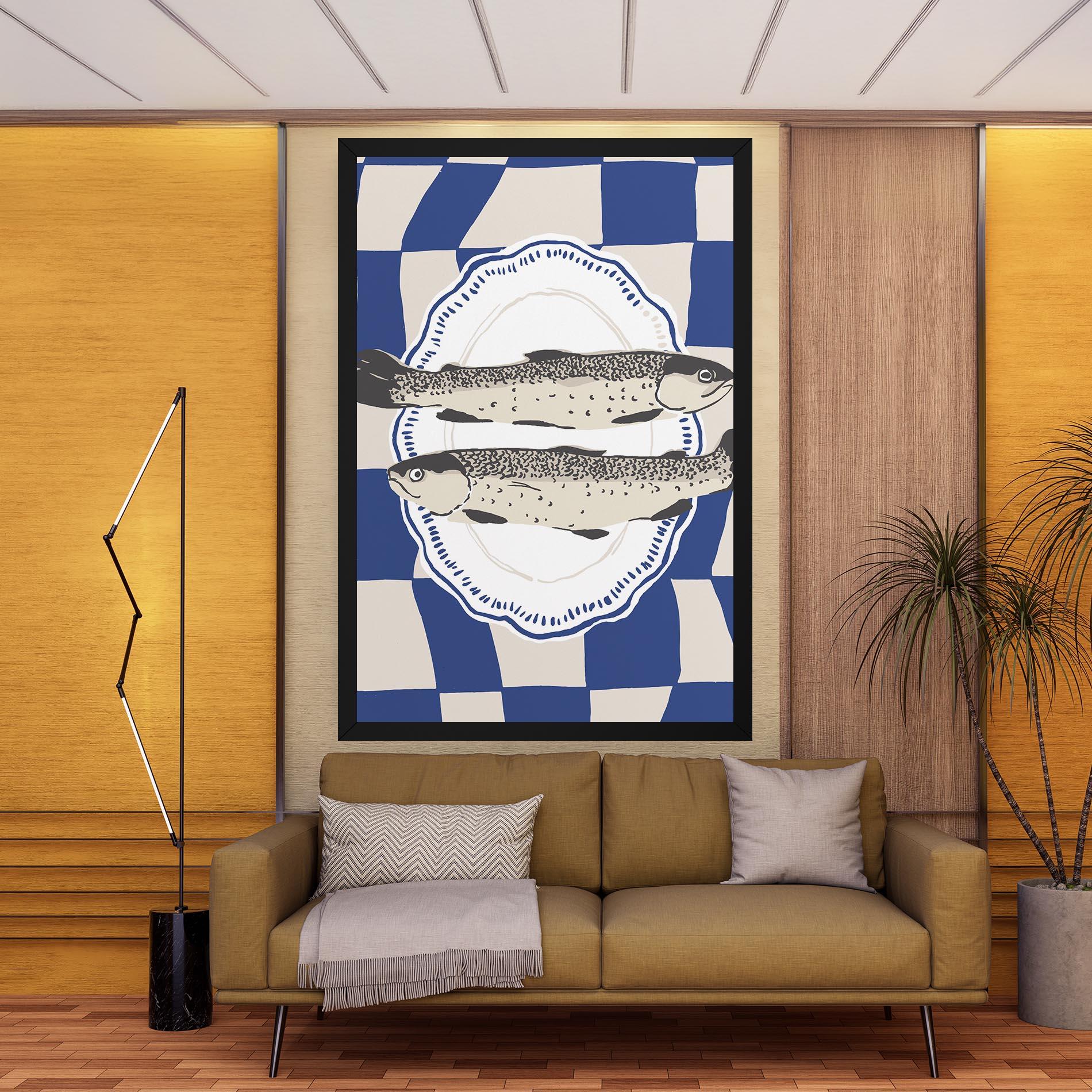 Vászonkép Food Fish mockup 9