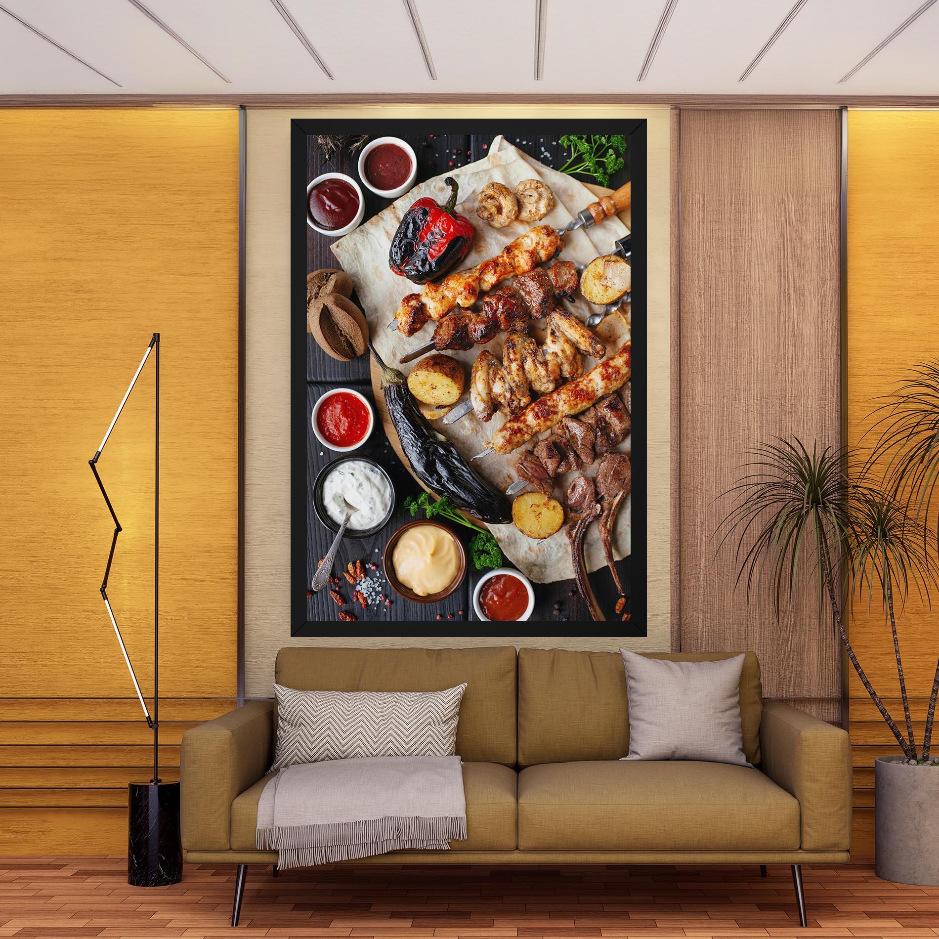 Vászonkép Skewers mockup 9