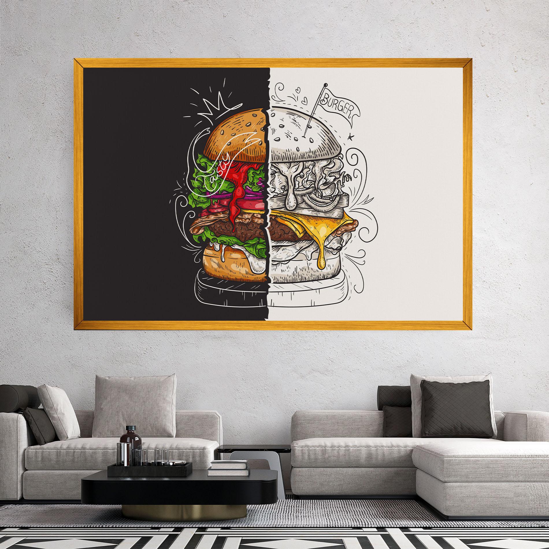 Vászonkép Burger Art mockup 2