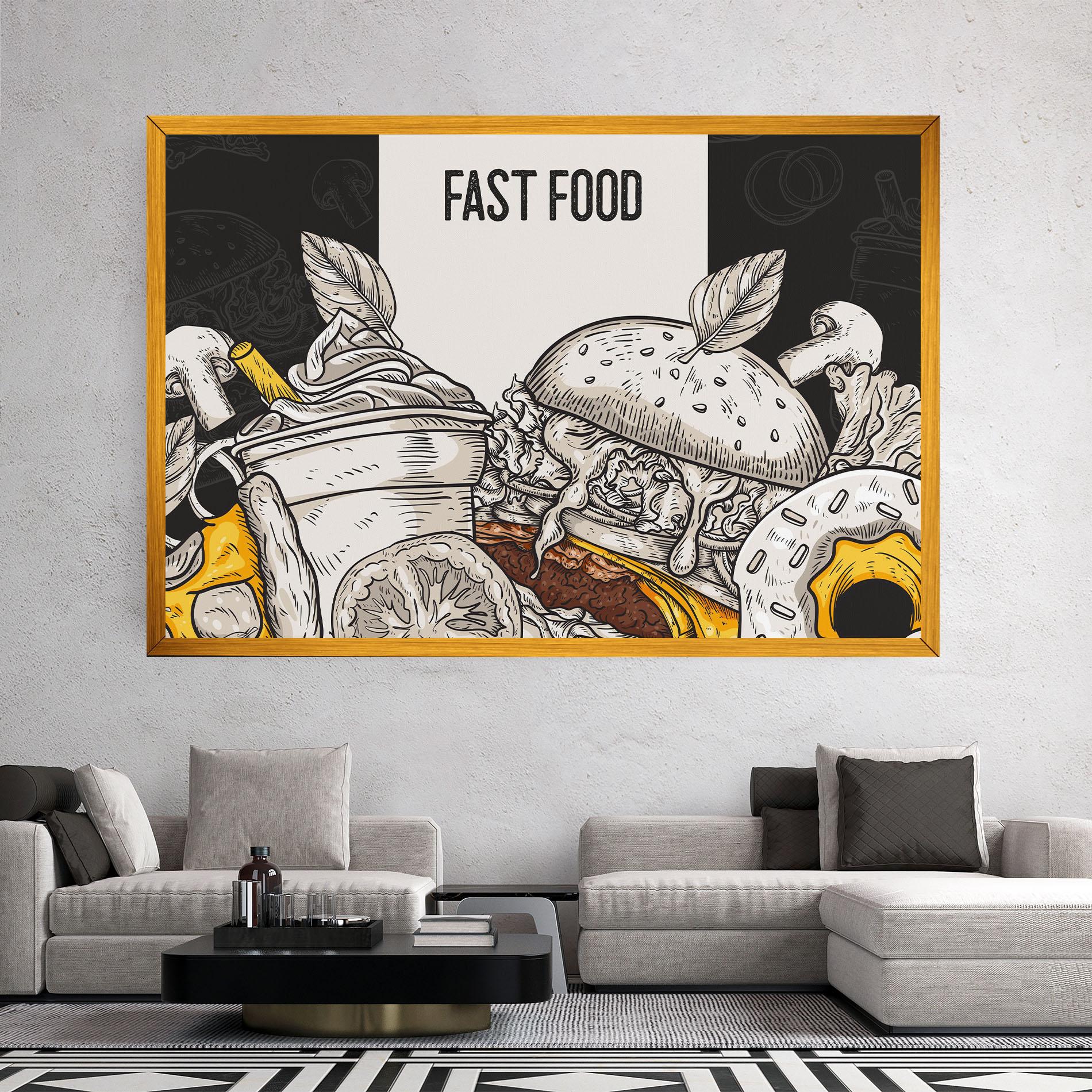 Vászonkép Fast Food mockup 2