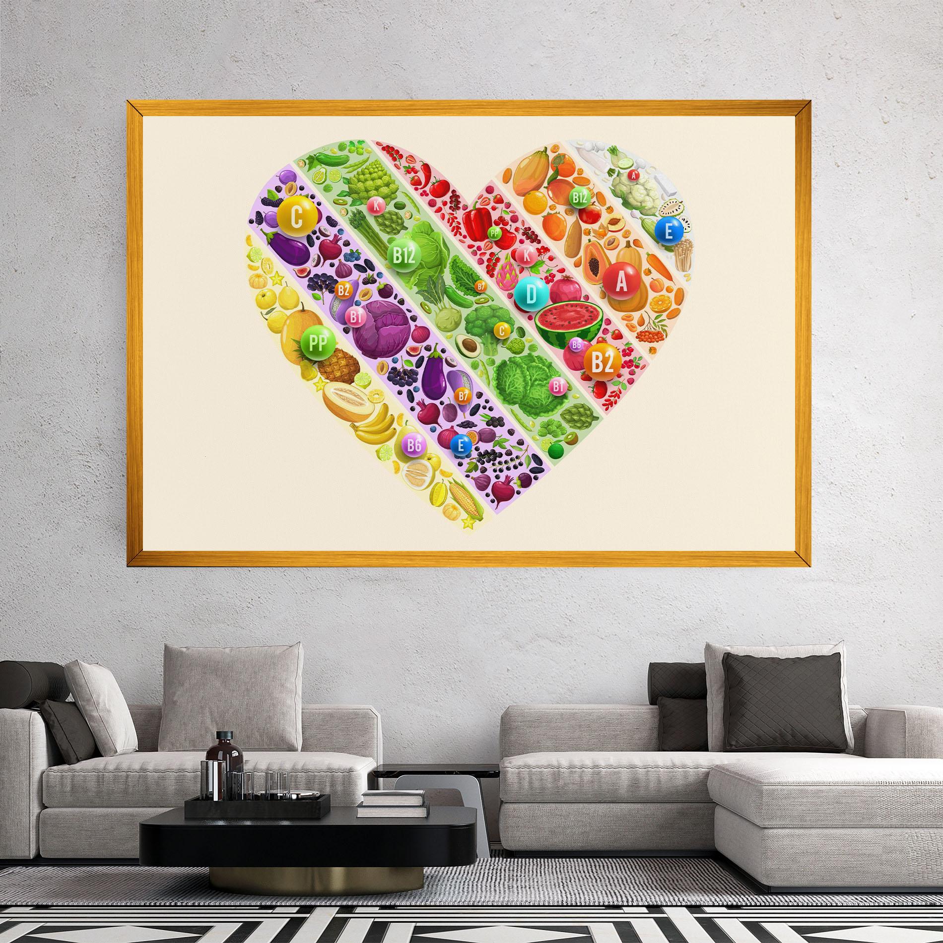 Vászonkép Food Heart mockup 2