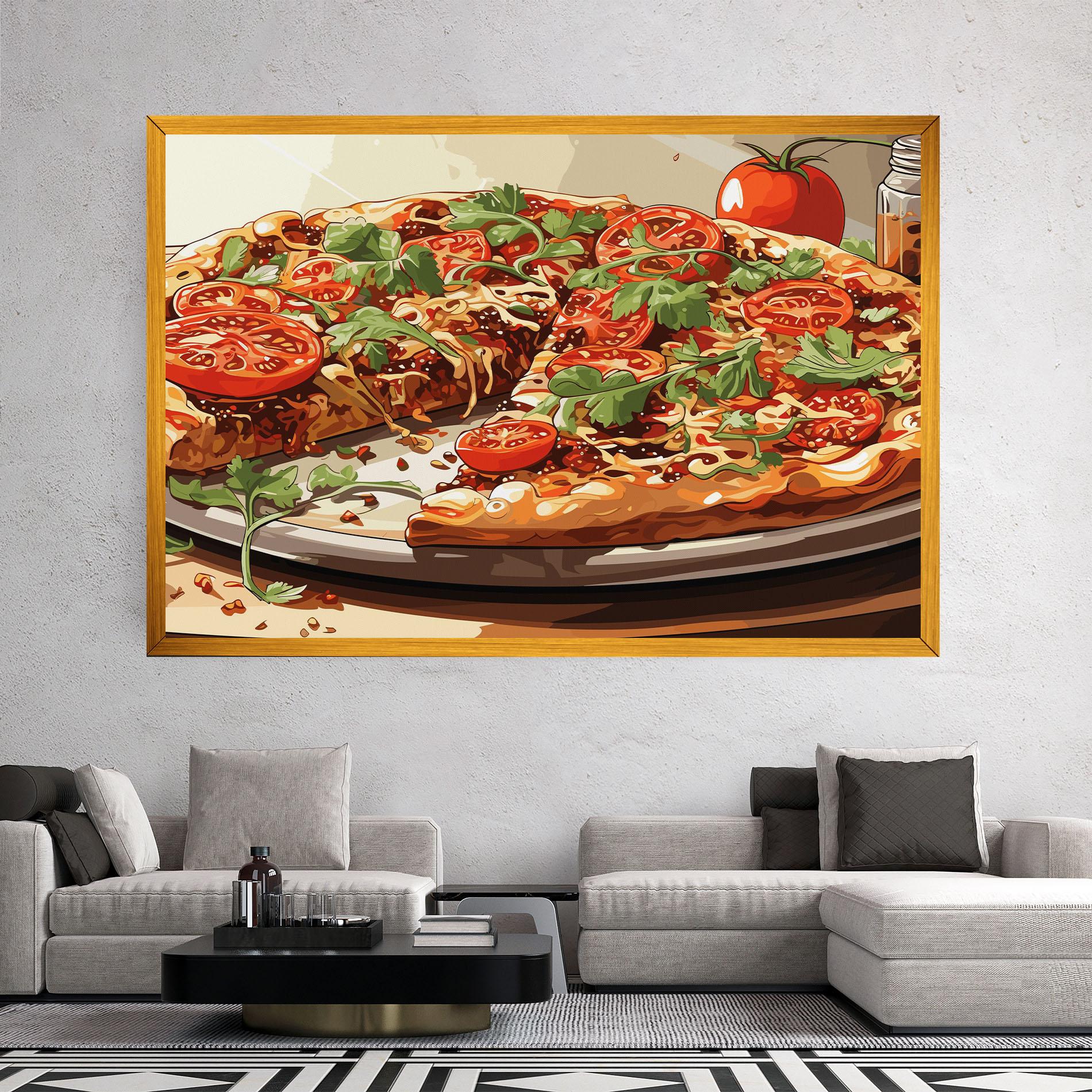 Vászonkép Pizza View mockup 2