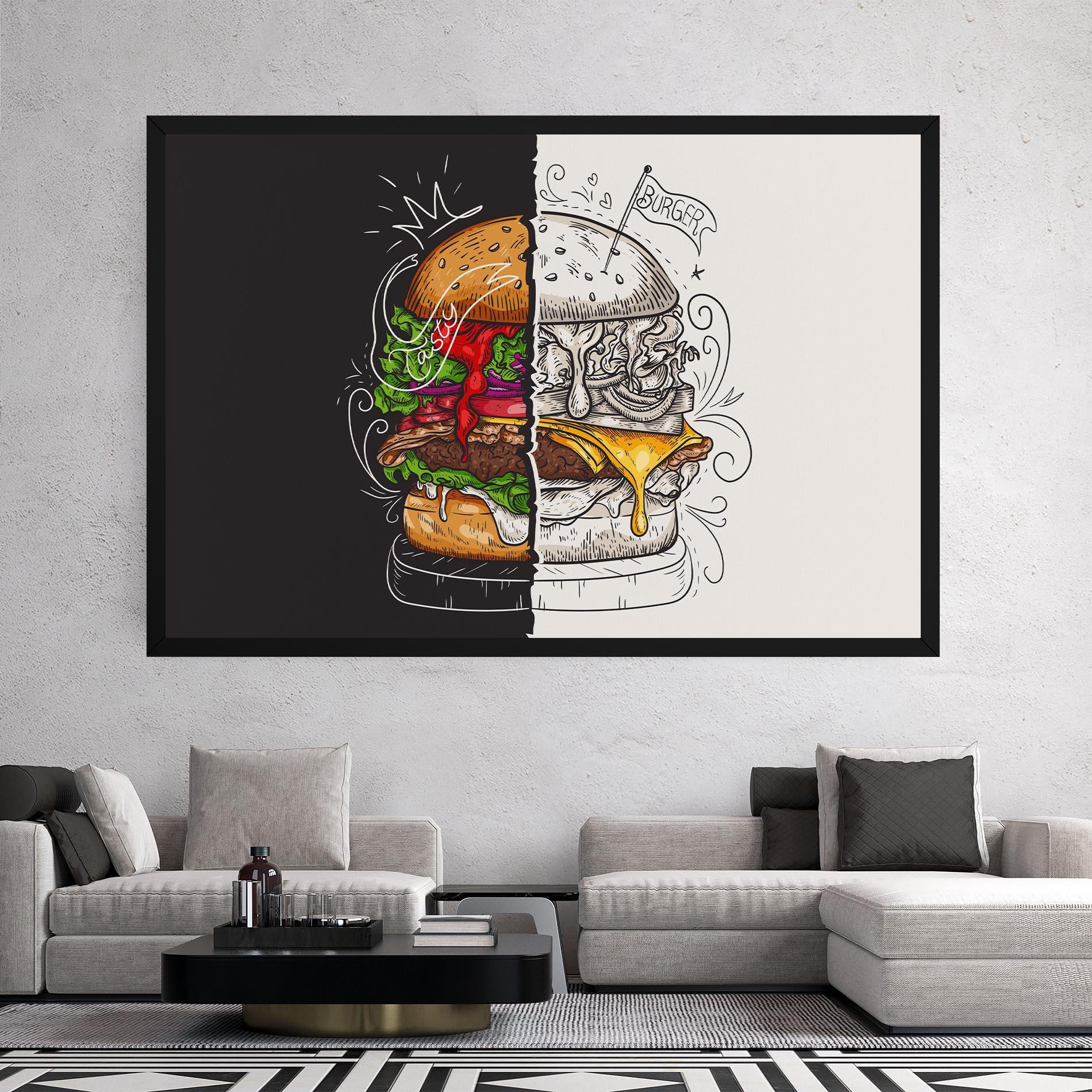 Vászonkép Burger Art mockup 2
