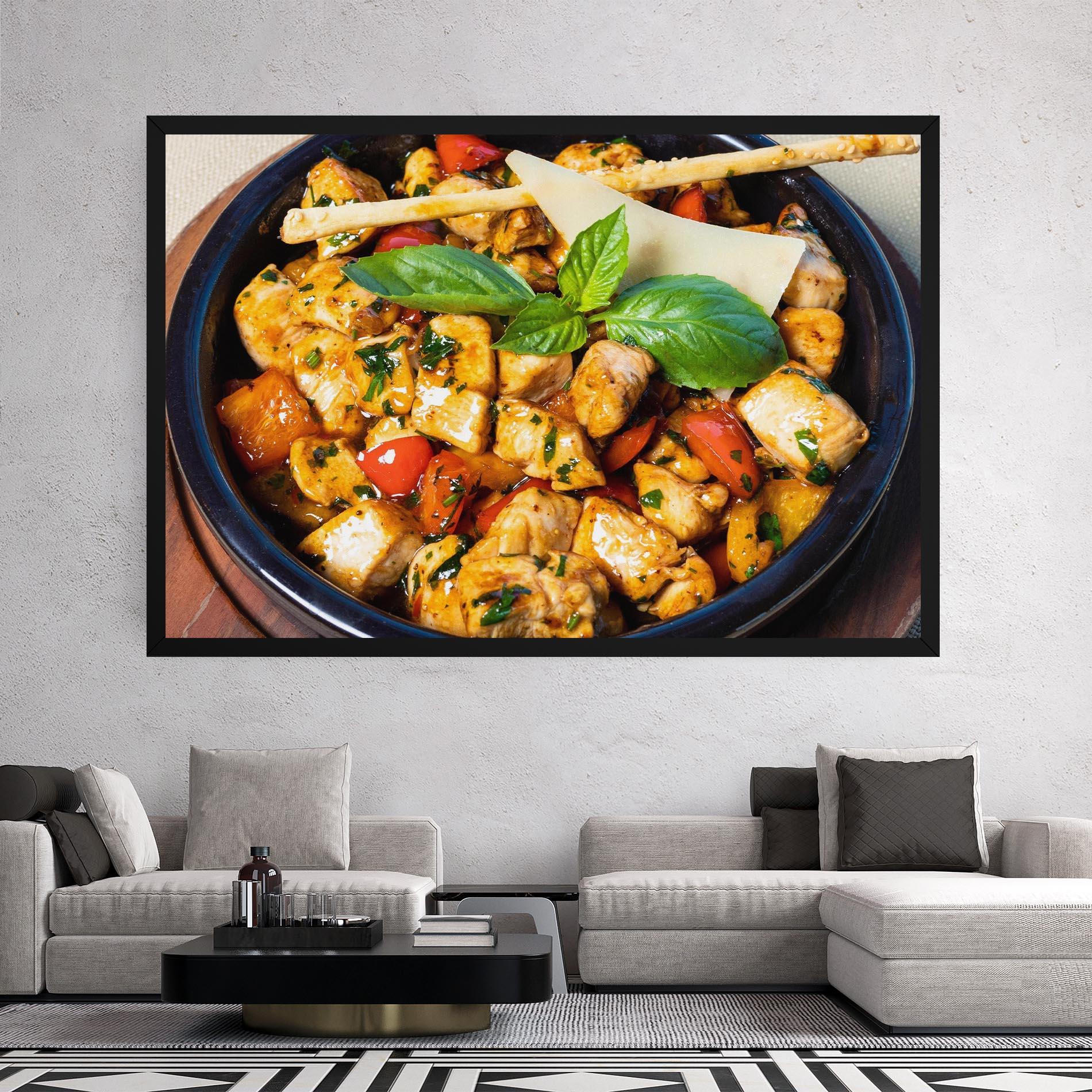 Vászonkép Chicken Food mockup 2