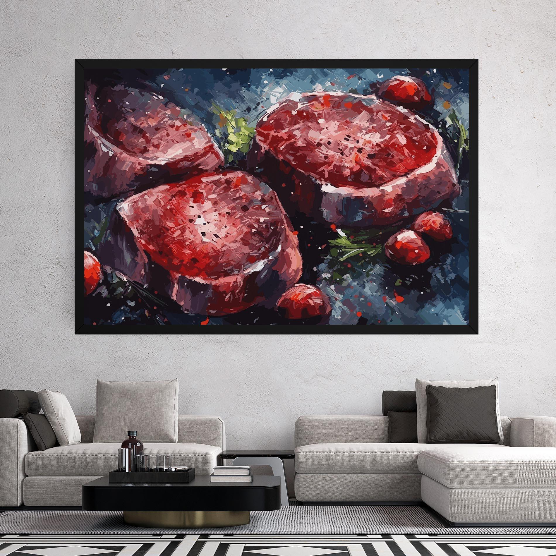 Vászonkép Meat Art mockup 2