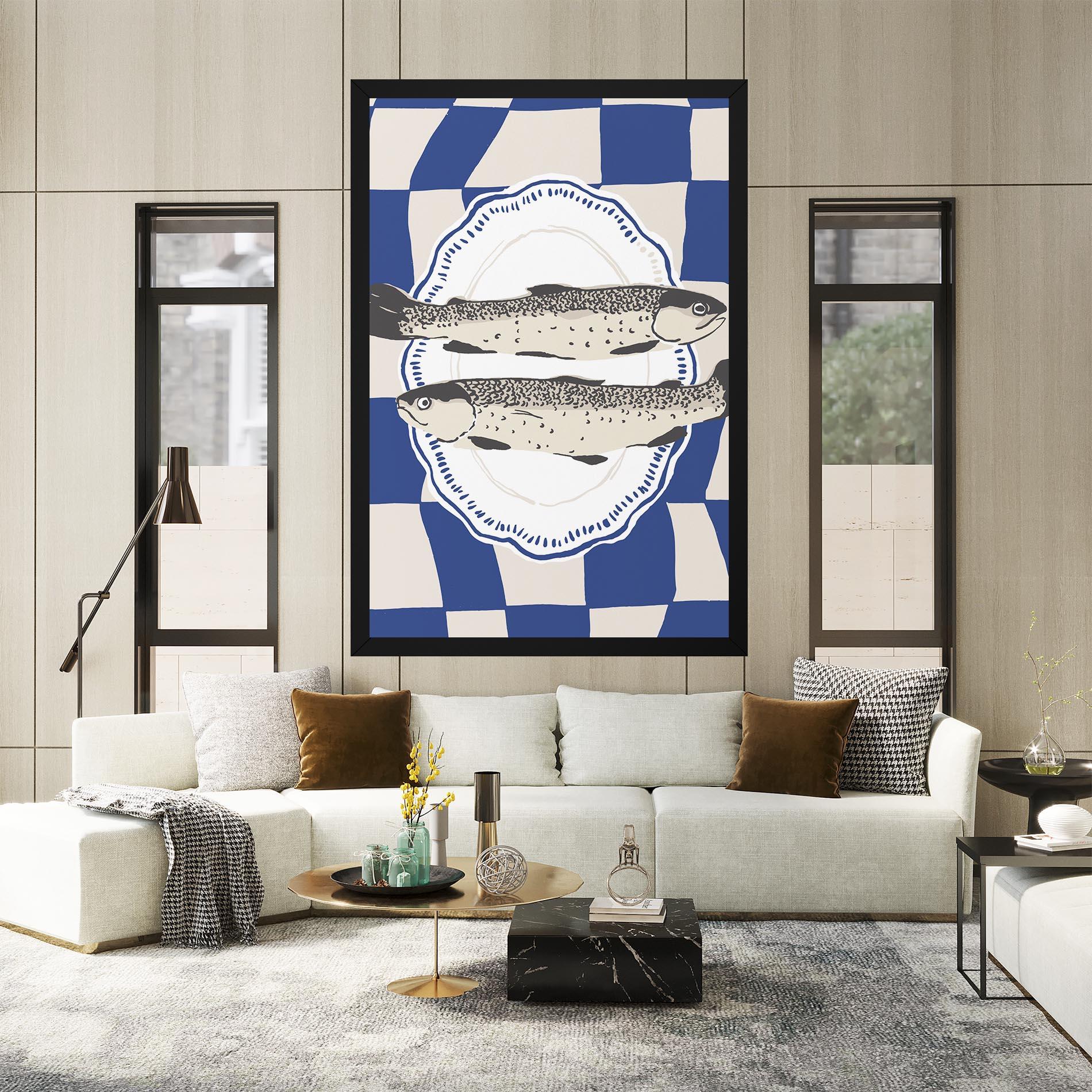 Vászonkép Food Fish mockup 2