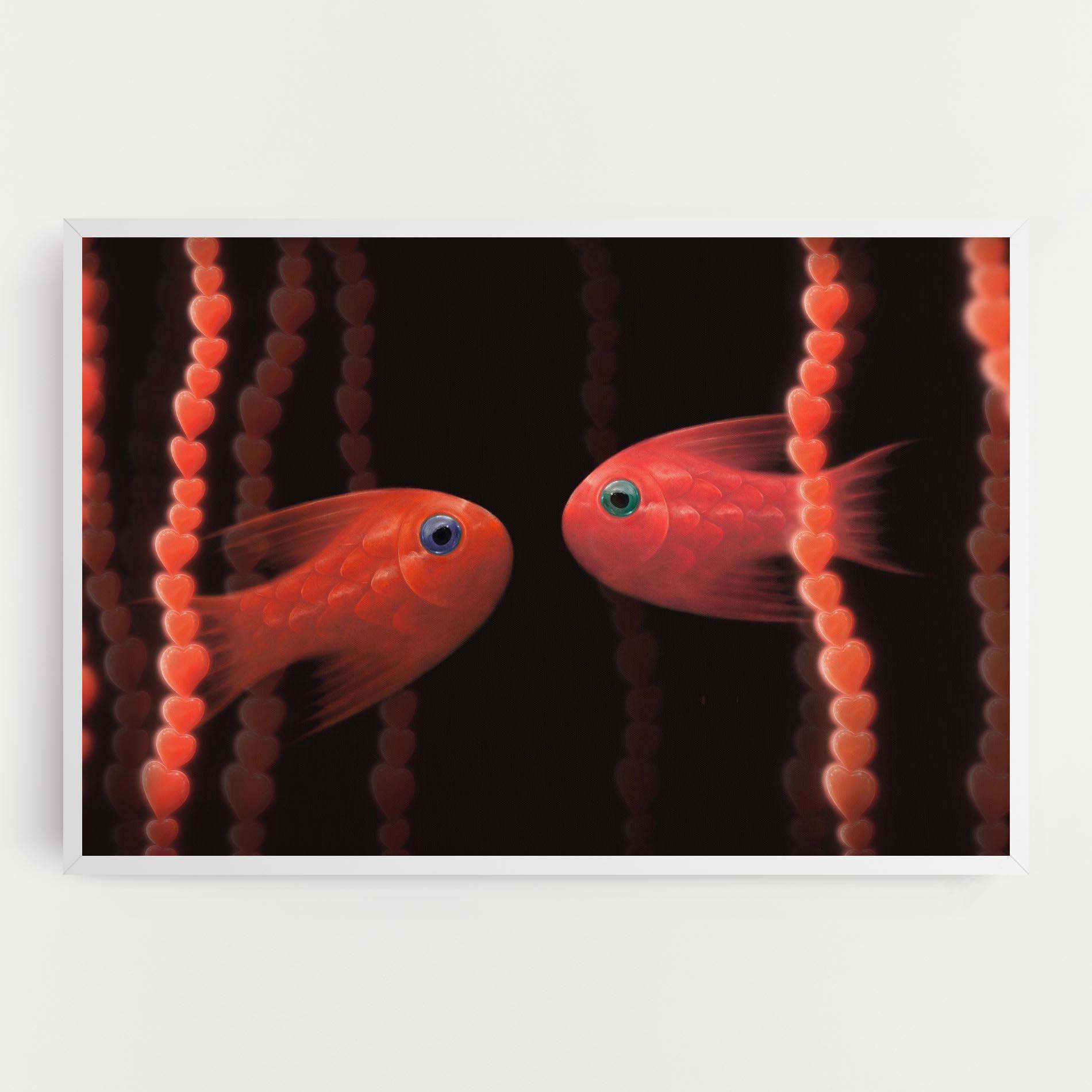 Vászonkép Orange Fish Heart mockup 0