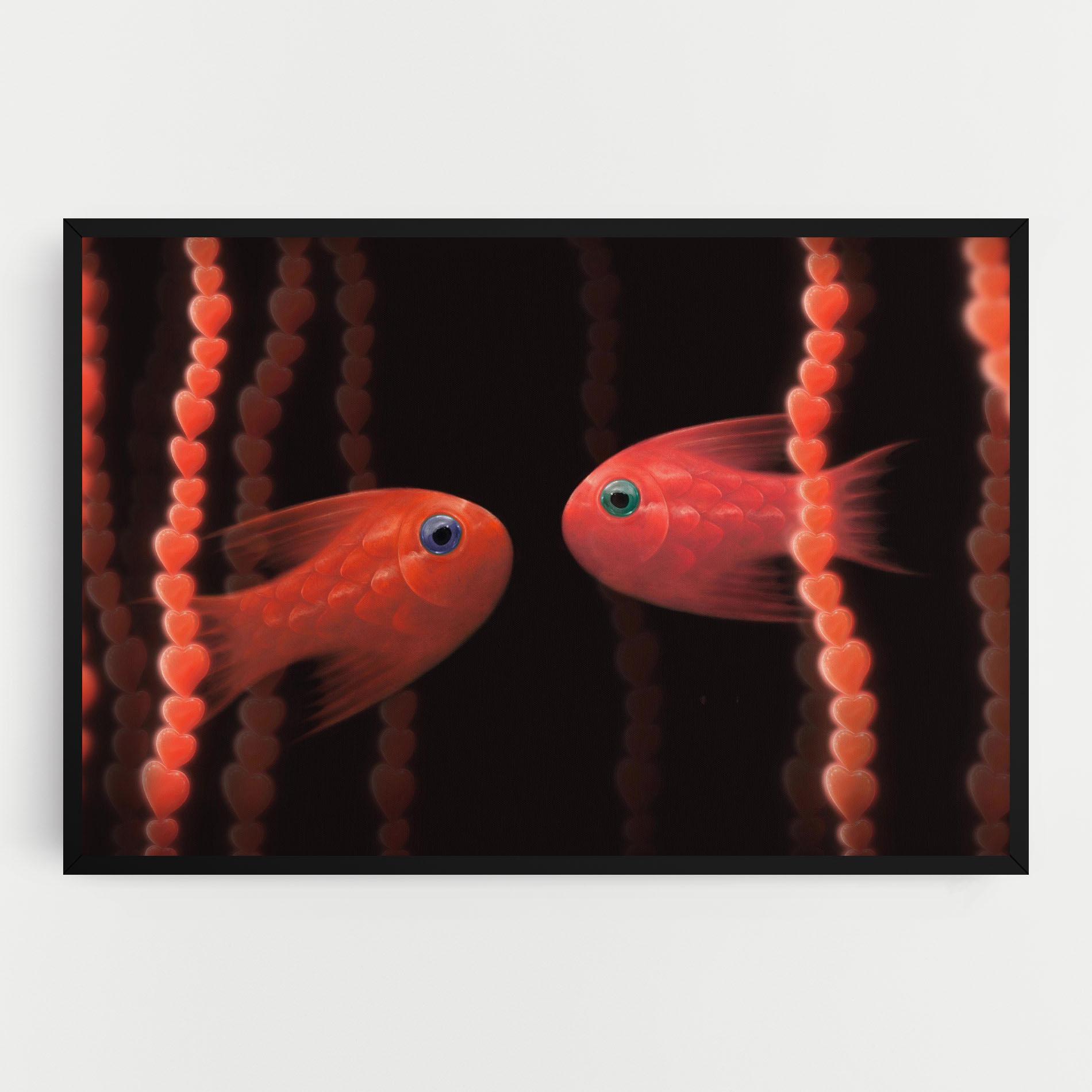 Vászonkép Orange Fish Heart mockup 0