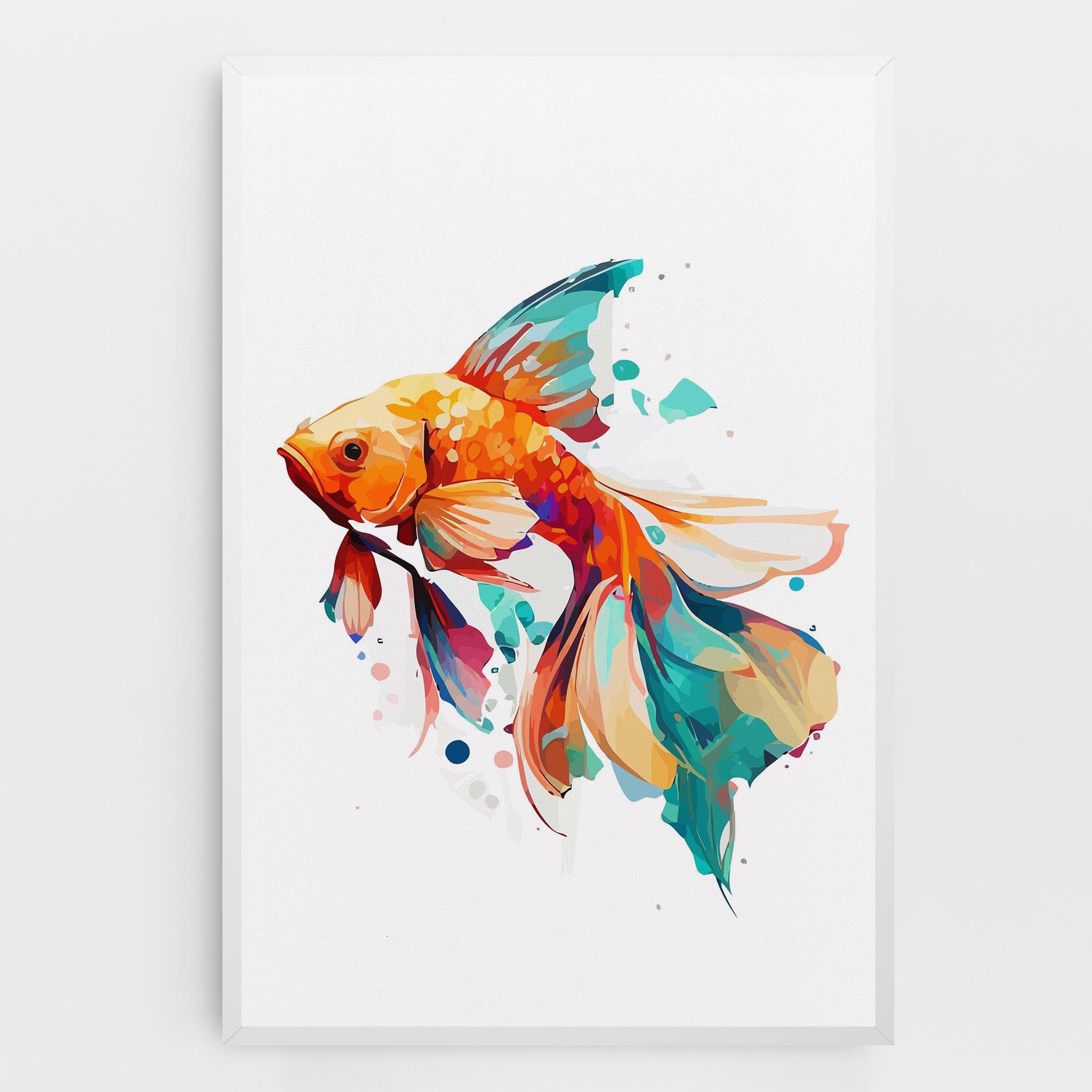 Vászonkép Blue Orange Fish mockup 0