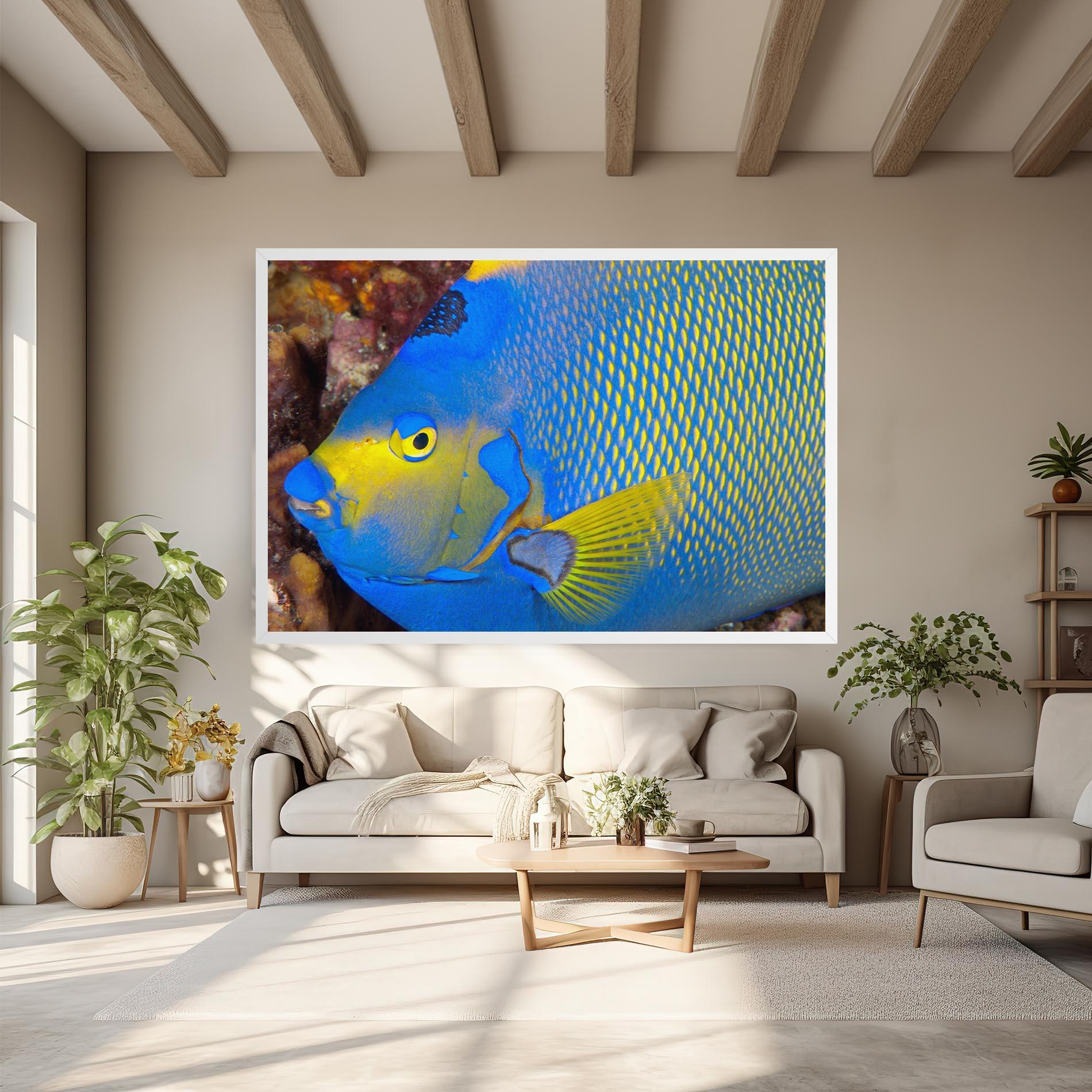 Vászonkép Blue Yellow Fish mockup 6