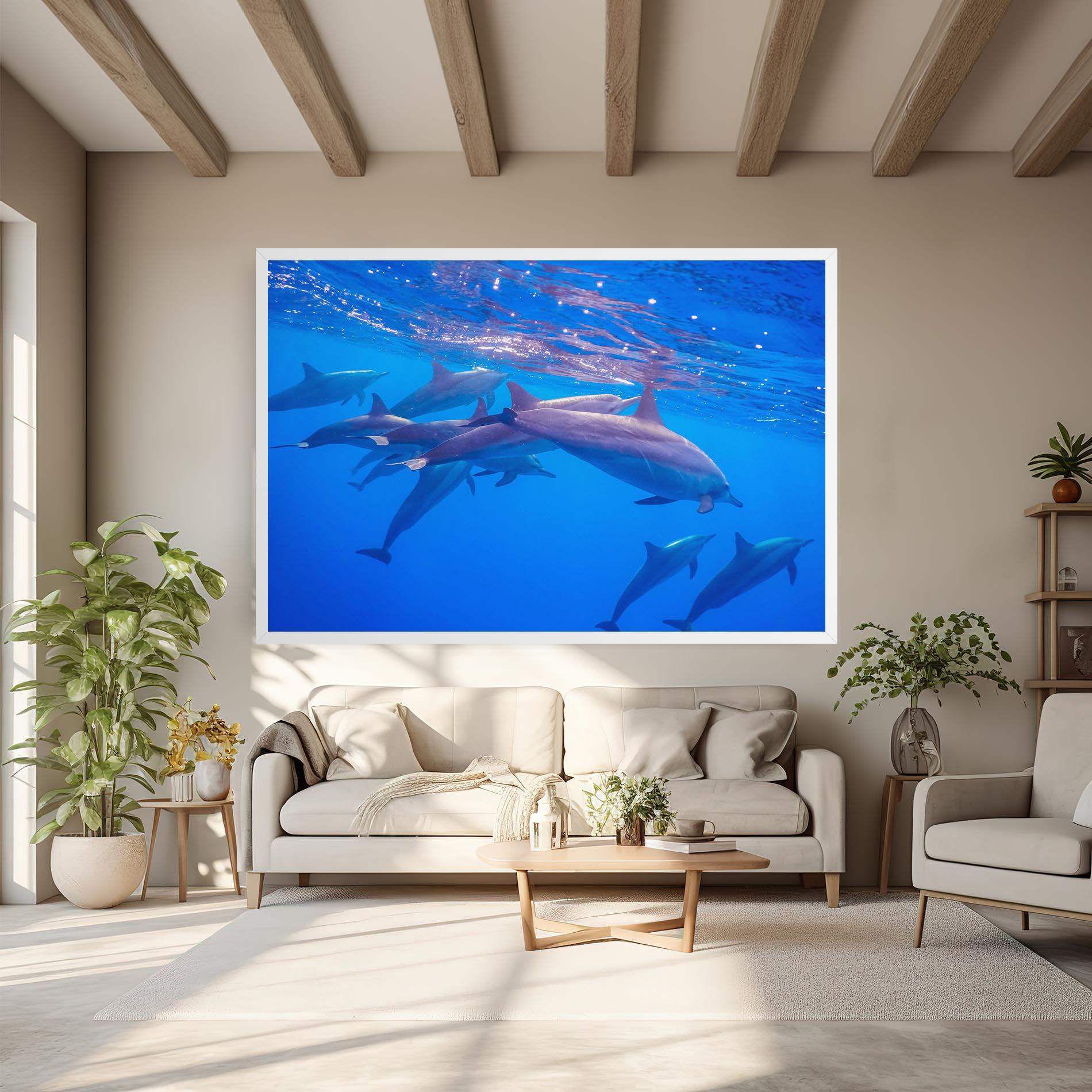 Vászonkép Dolphin Family mockup 6