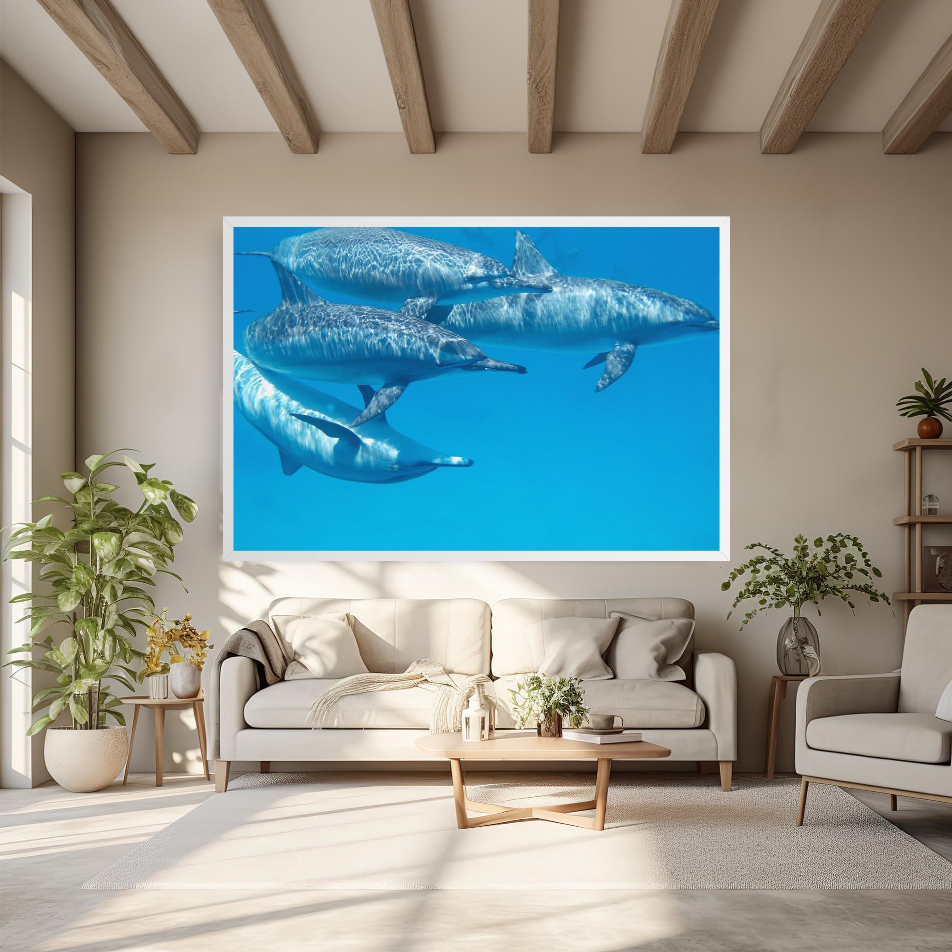 Vászonkép Family Of Dolphins mockup 6