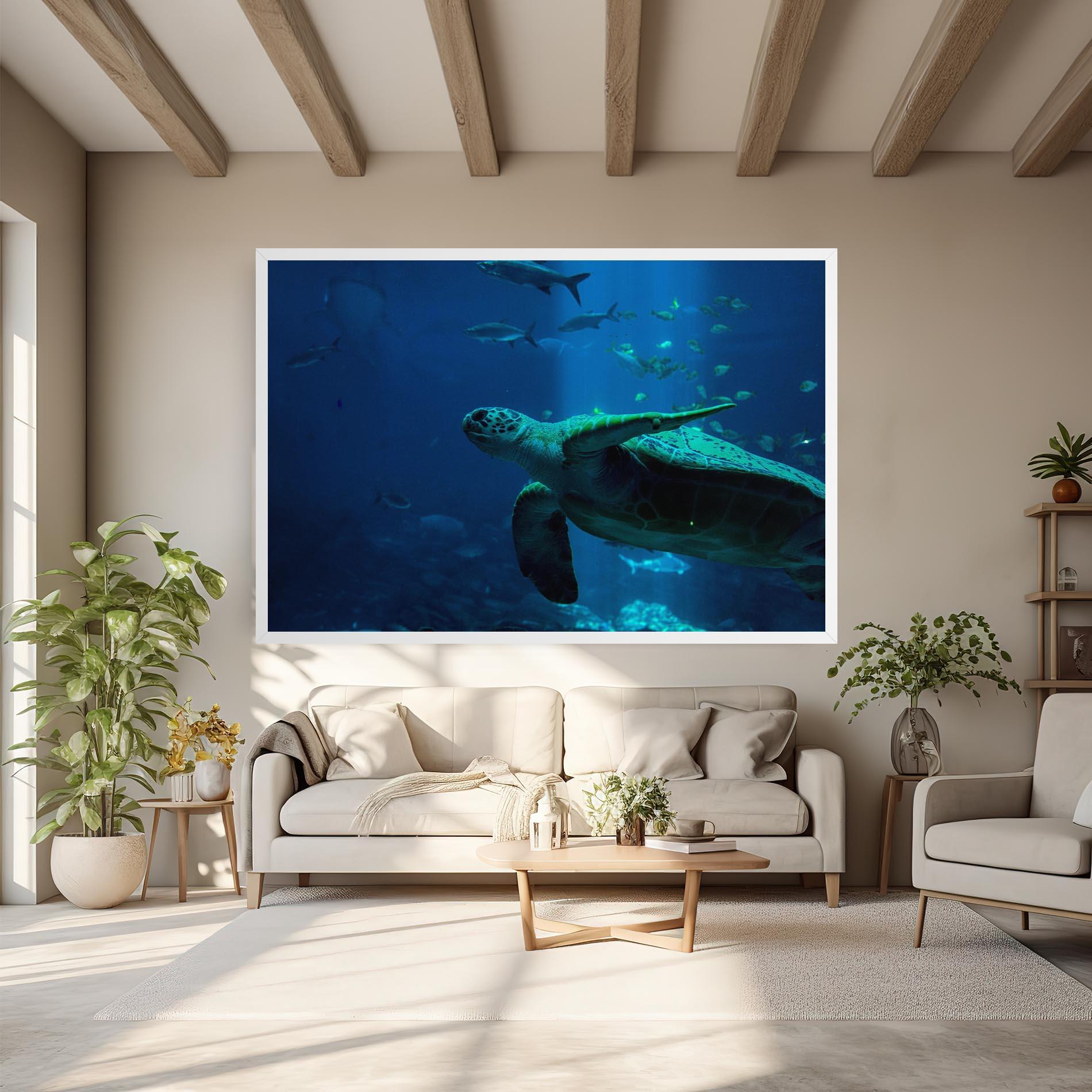 Vászonkép Green Turtule mockup 6